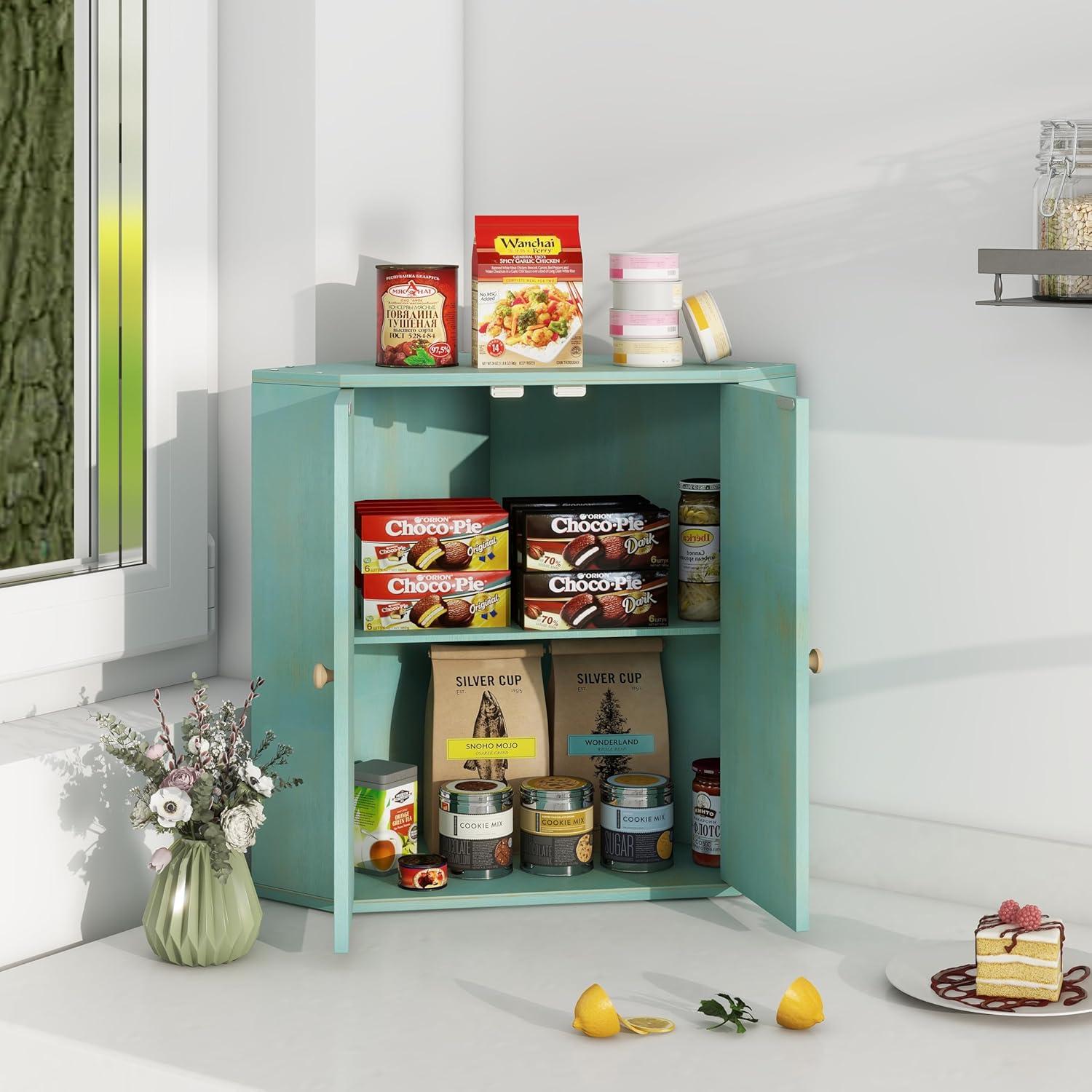 Caja de Pan Esquinera Trironsun 2 Capas 42.9x28.4x41.9cm Azul