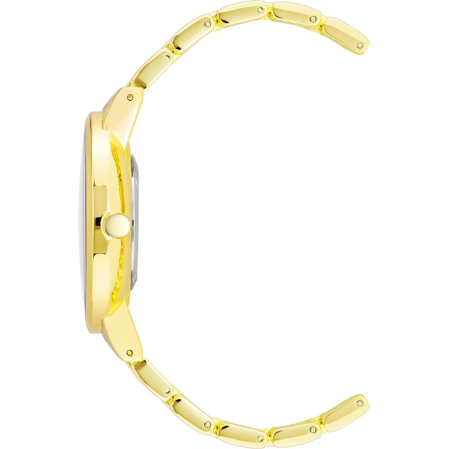 Reloj de pulsera Nine West para mujer con cristales dorados