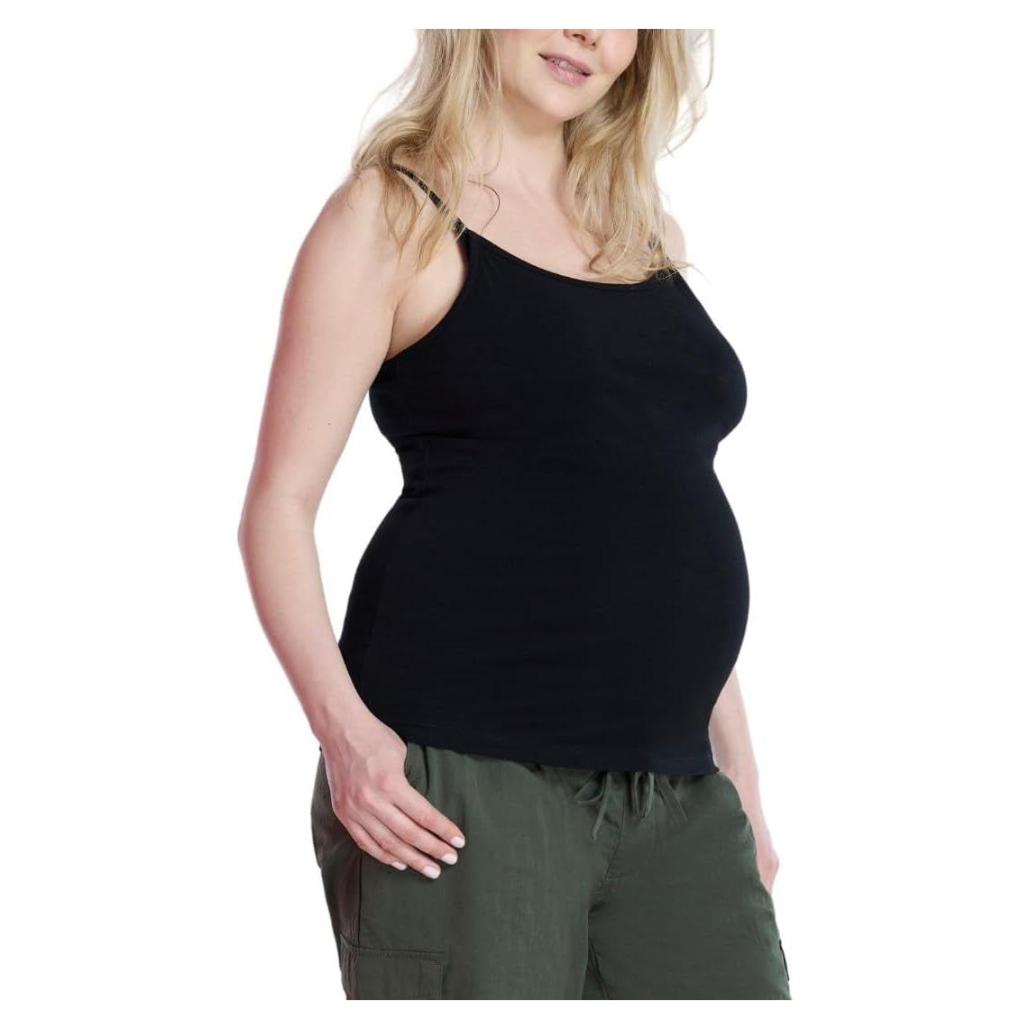 Camiseta de Lactancia Motherhood Maternity Negra X-Pequeña