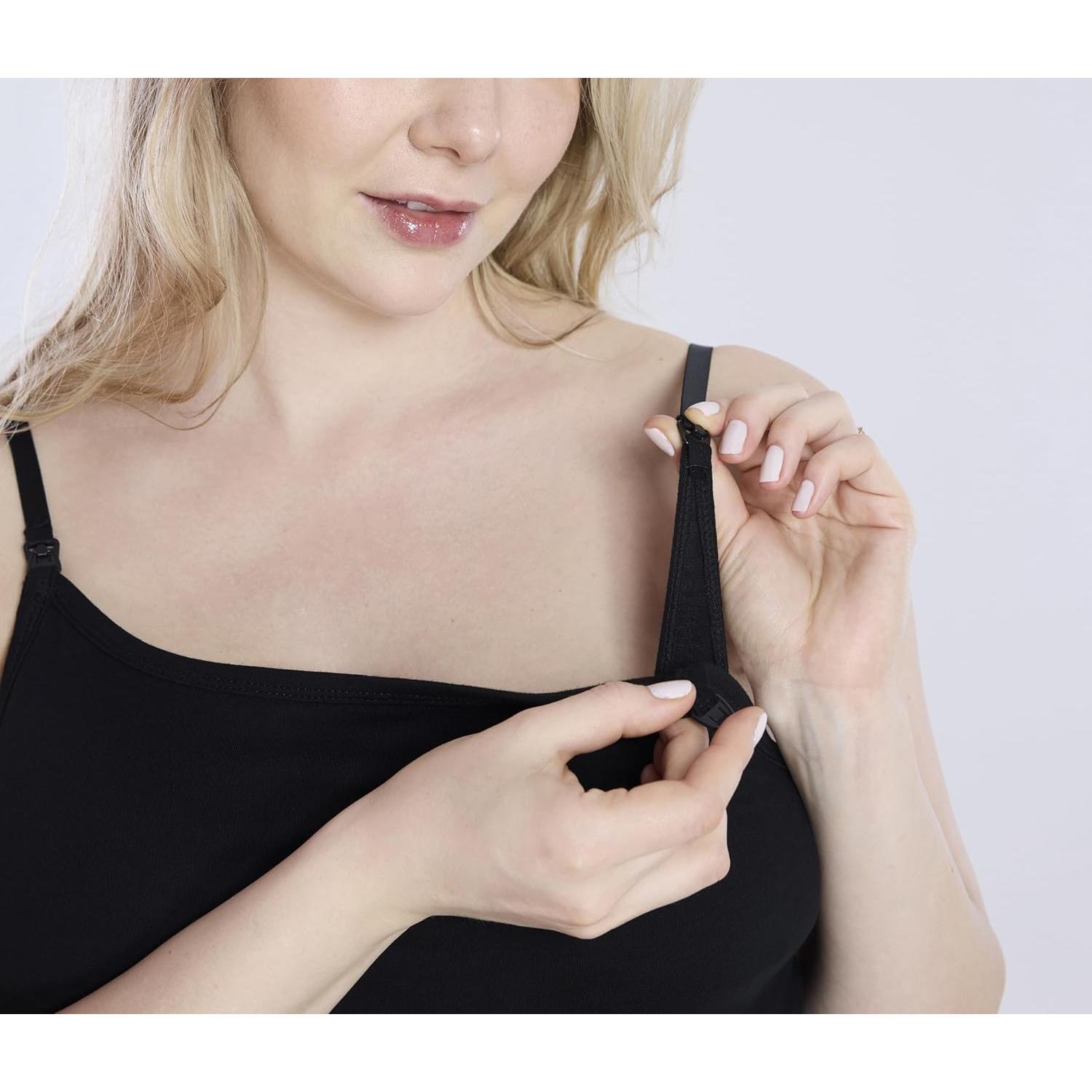 Camiseta de Lactancia Motherhood Maternity Negra X-Pequeña