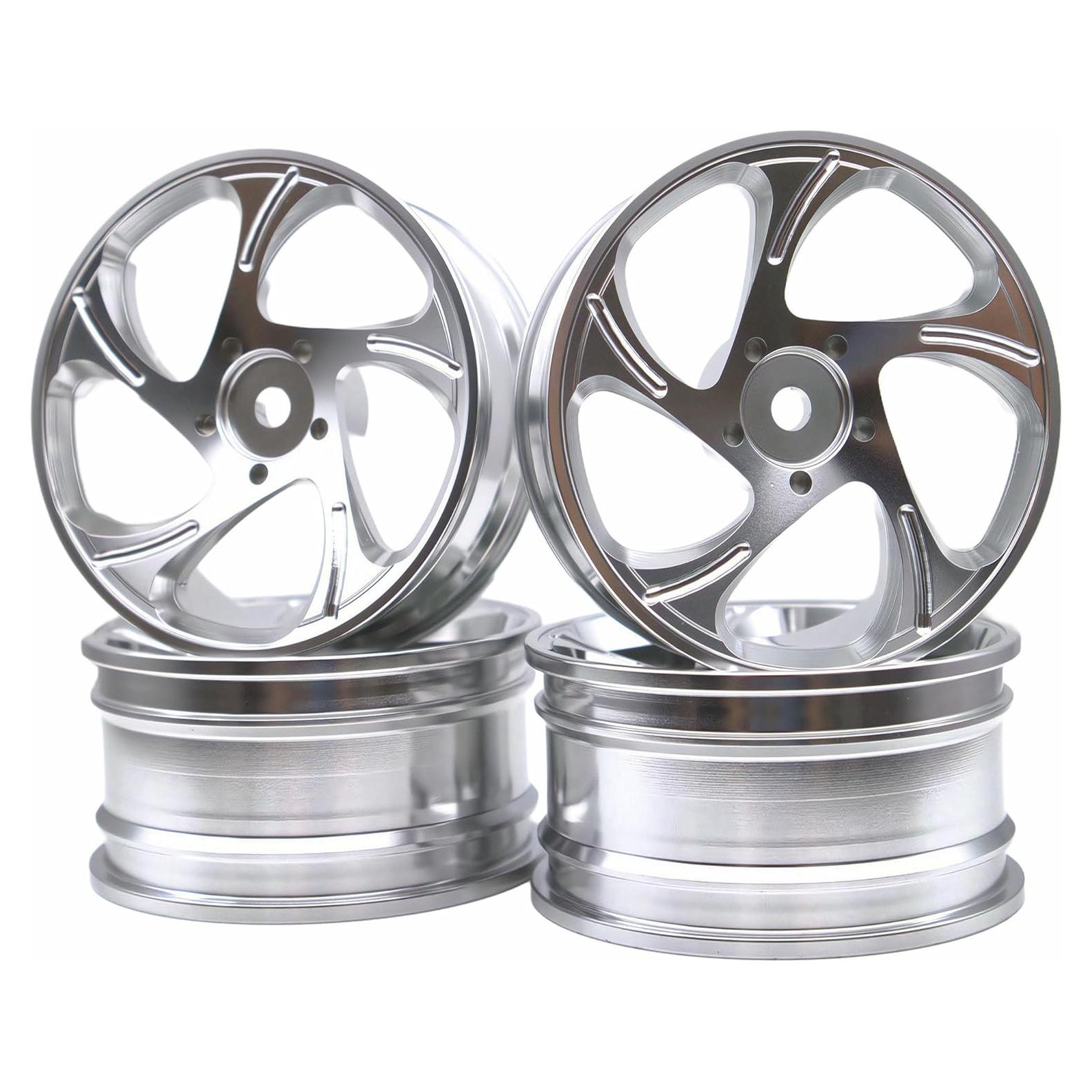 Neumáticos de Drift RC 1/10 Aluminio Plata 4 Pcs 12mm Hex