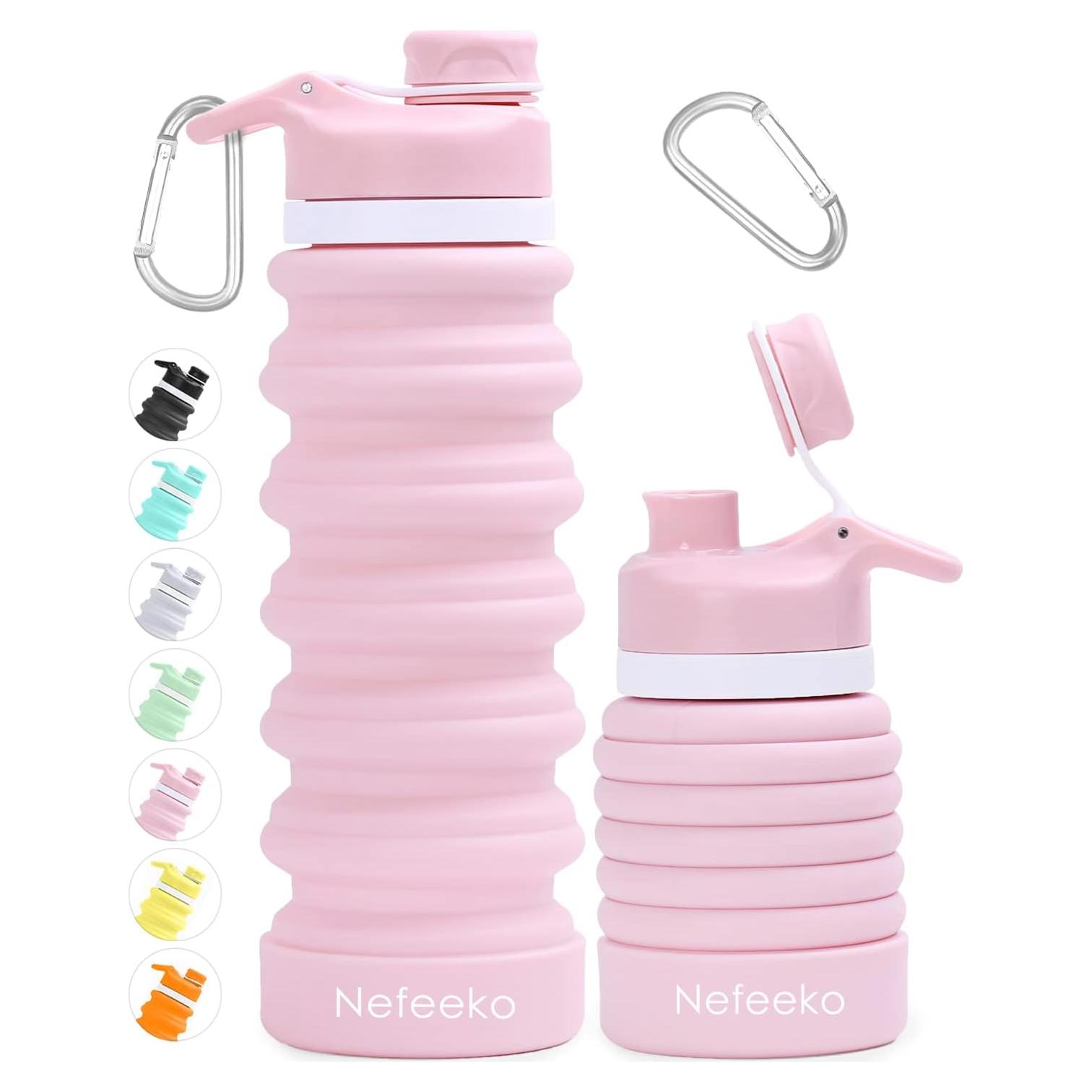 Botella de Agua Plegable Nefeeko 750ml Silicona a Prueba de Fugas