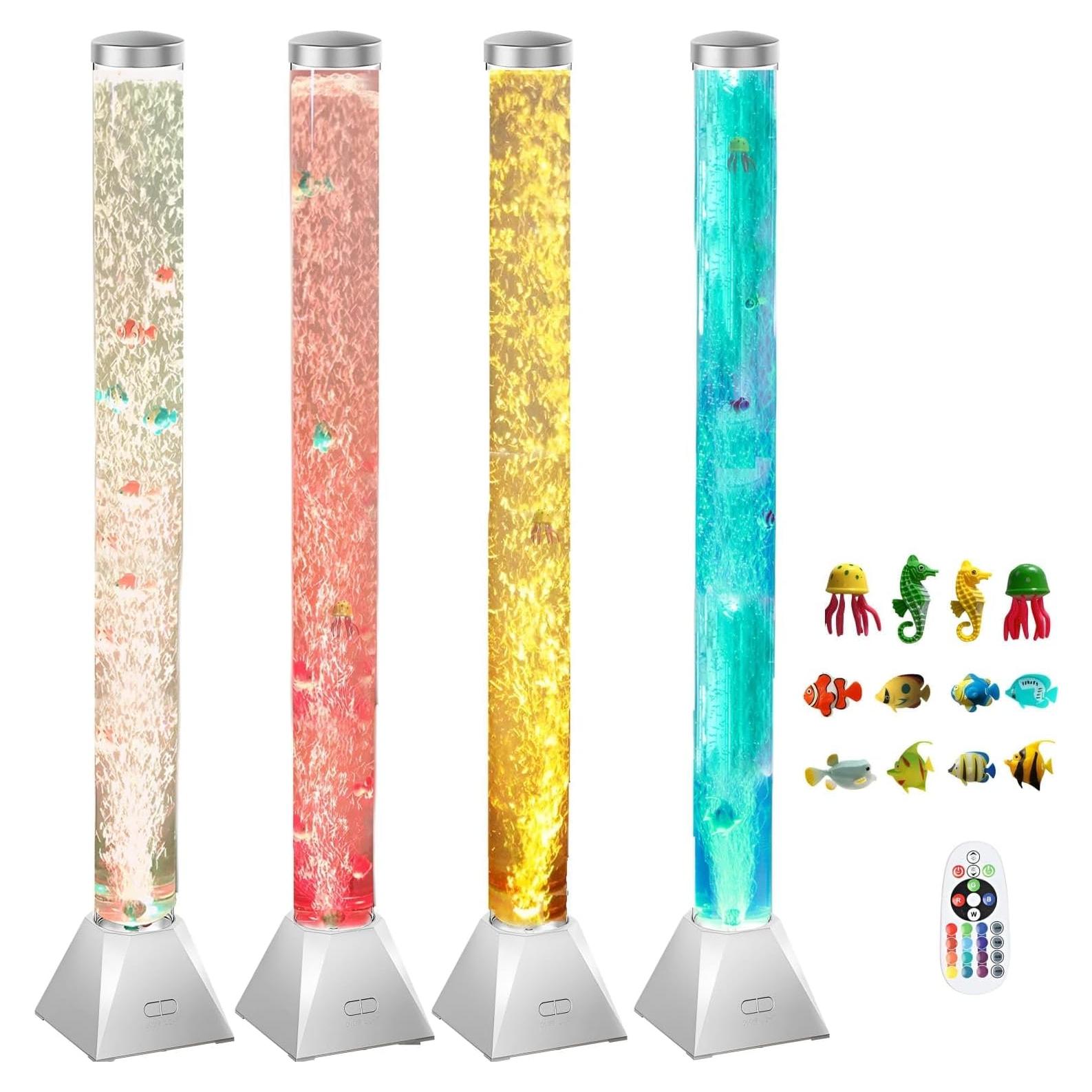 Lámpara de Piso Sensorial CALOVER 4FT Plateada - Acuario Simulado