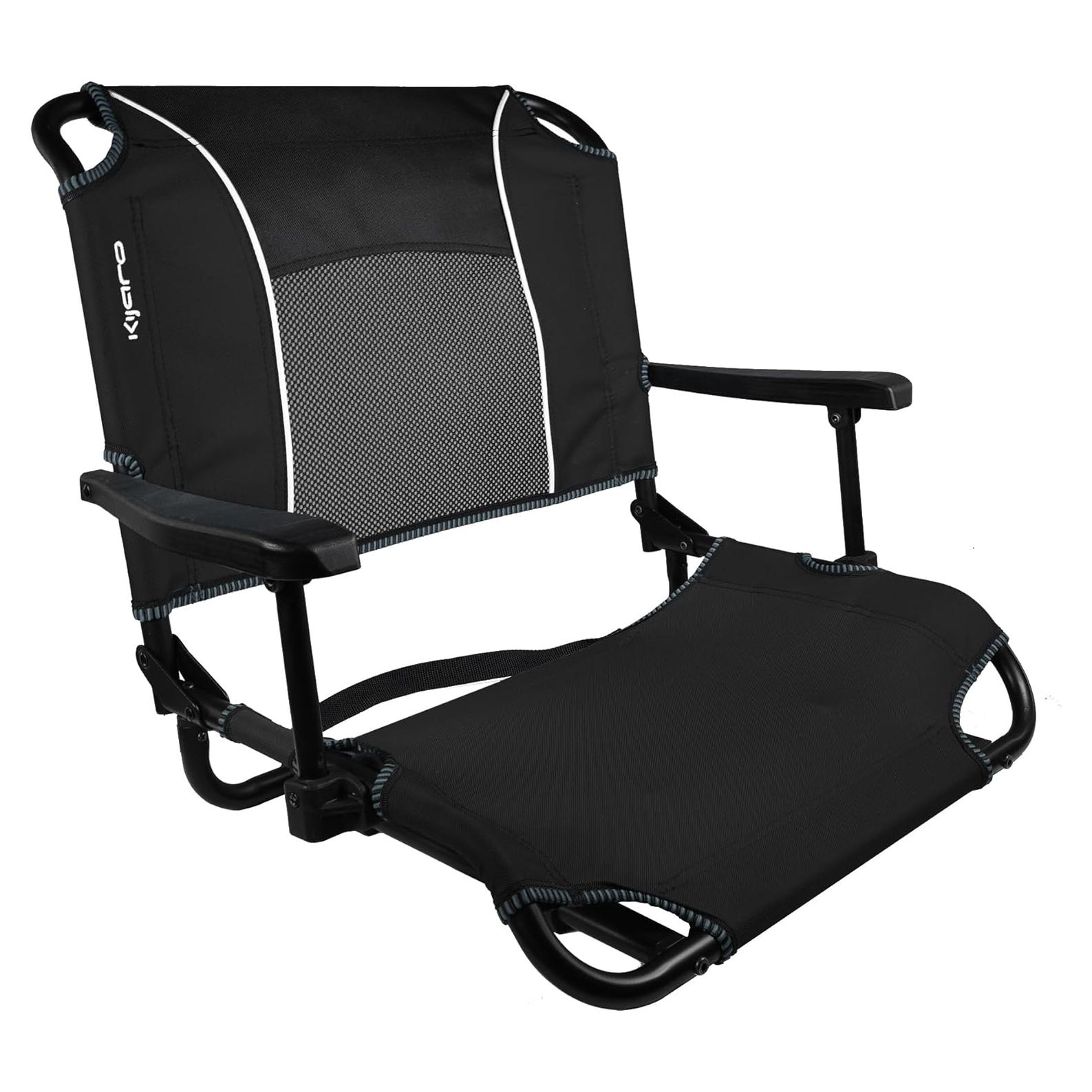 Asiento de Estadio Kijaro Dual Lock con Brazos - Vik Negro