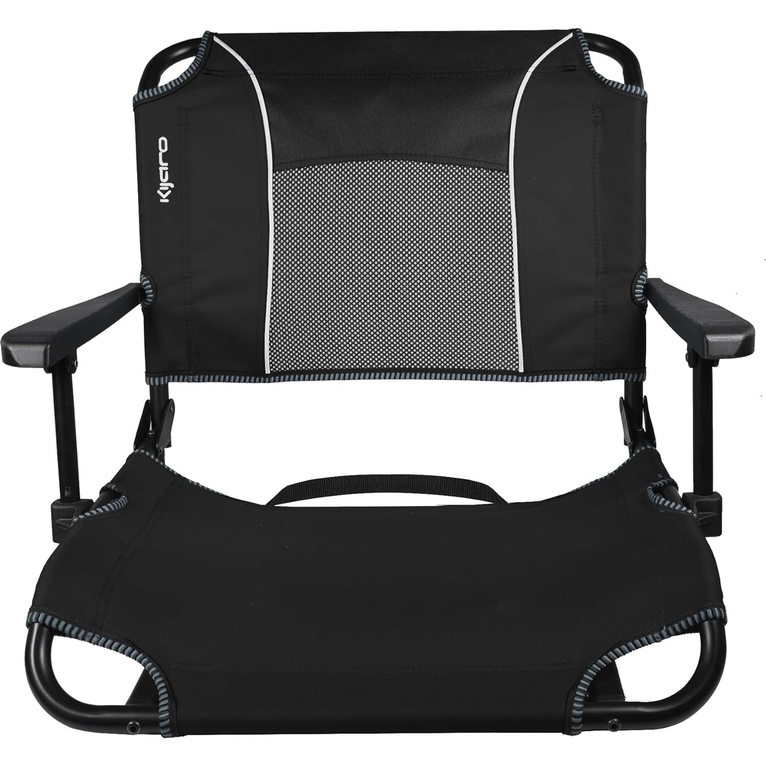 Asiento de Estadio Kijaro Dual Lock con Brazos - Vik Negro