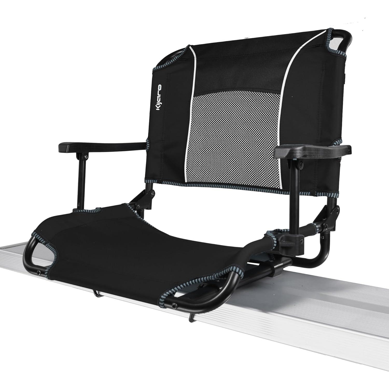 Asiento de Estadio Kijaro Dual Lock con Brazos - Vik Negro