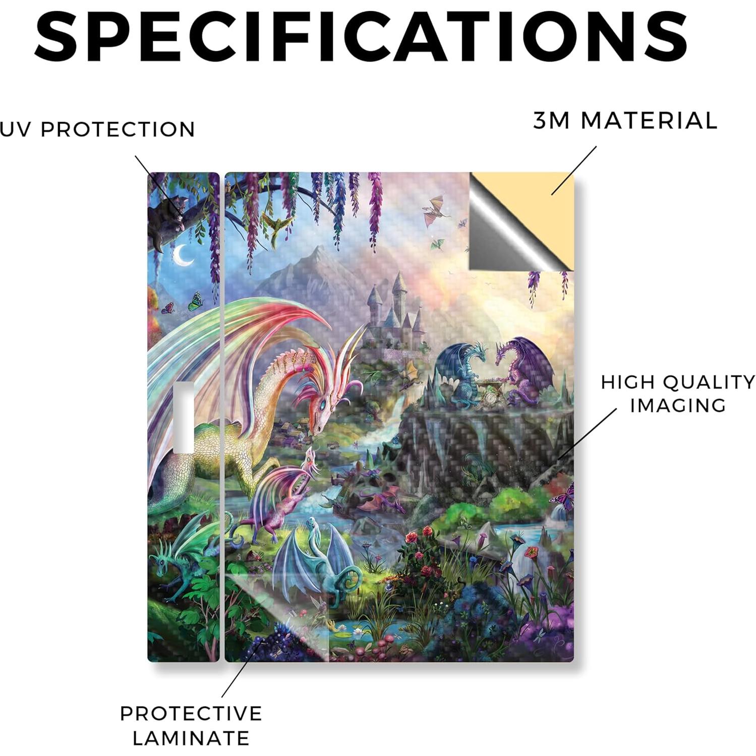 Funda de fibra de carbono MightySkins Paraíso del Dragón para BOOX Go Color 7 (2024)