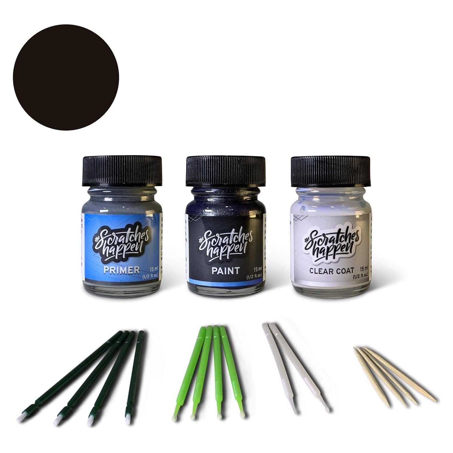 Kit de pintura de retoque ScratchesHappen - Negro metálico para Nissan