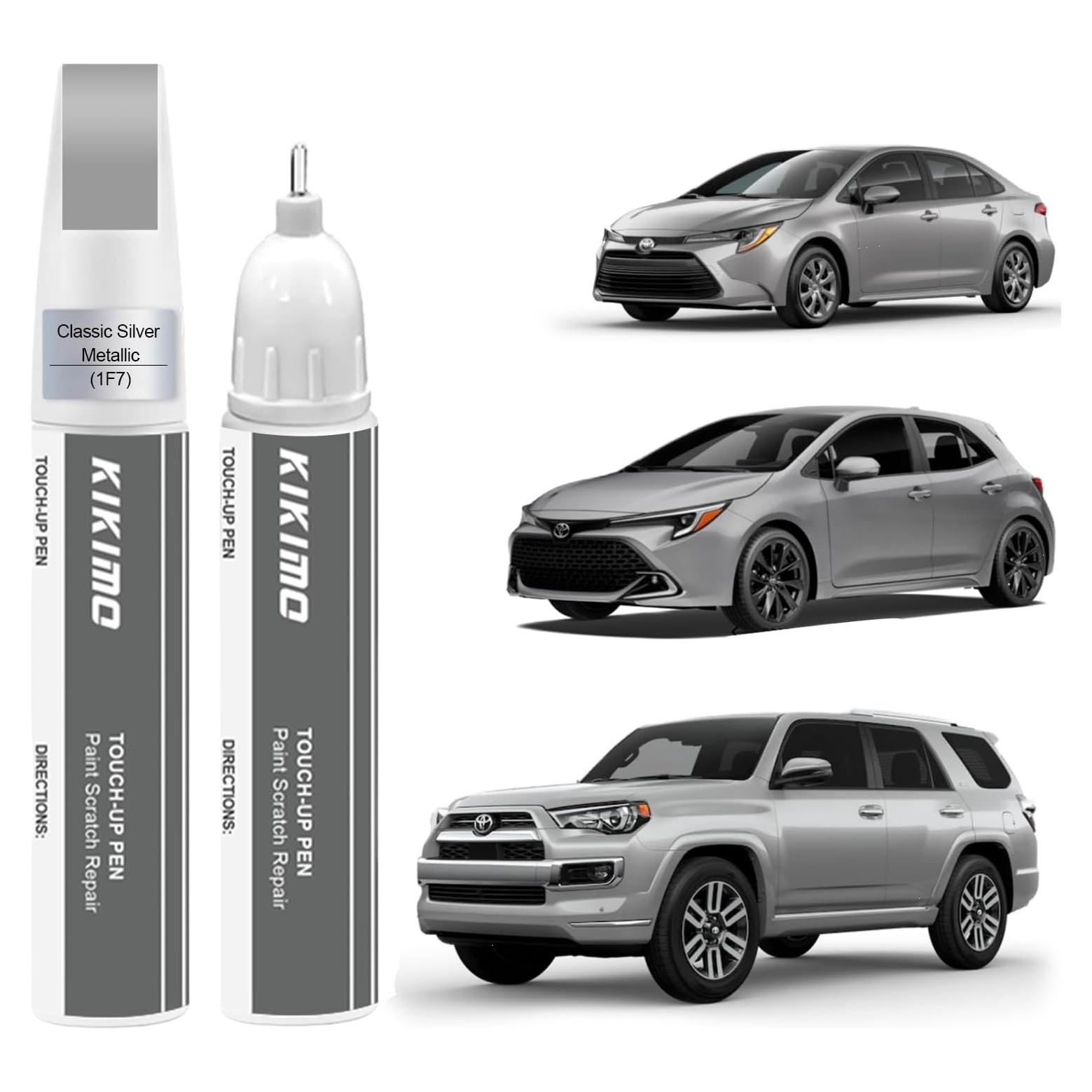 KIKIMO Pintura de Retoque para Toyota Plata Metálico 12ml