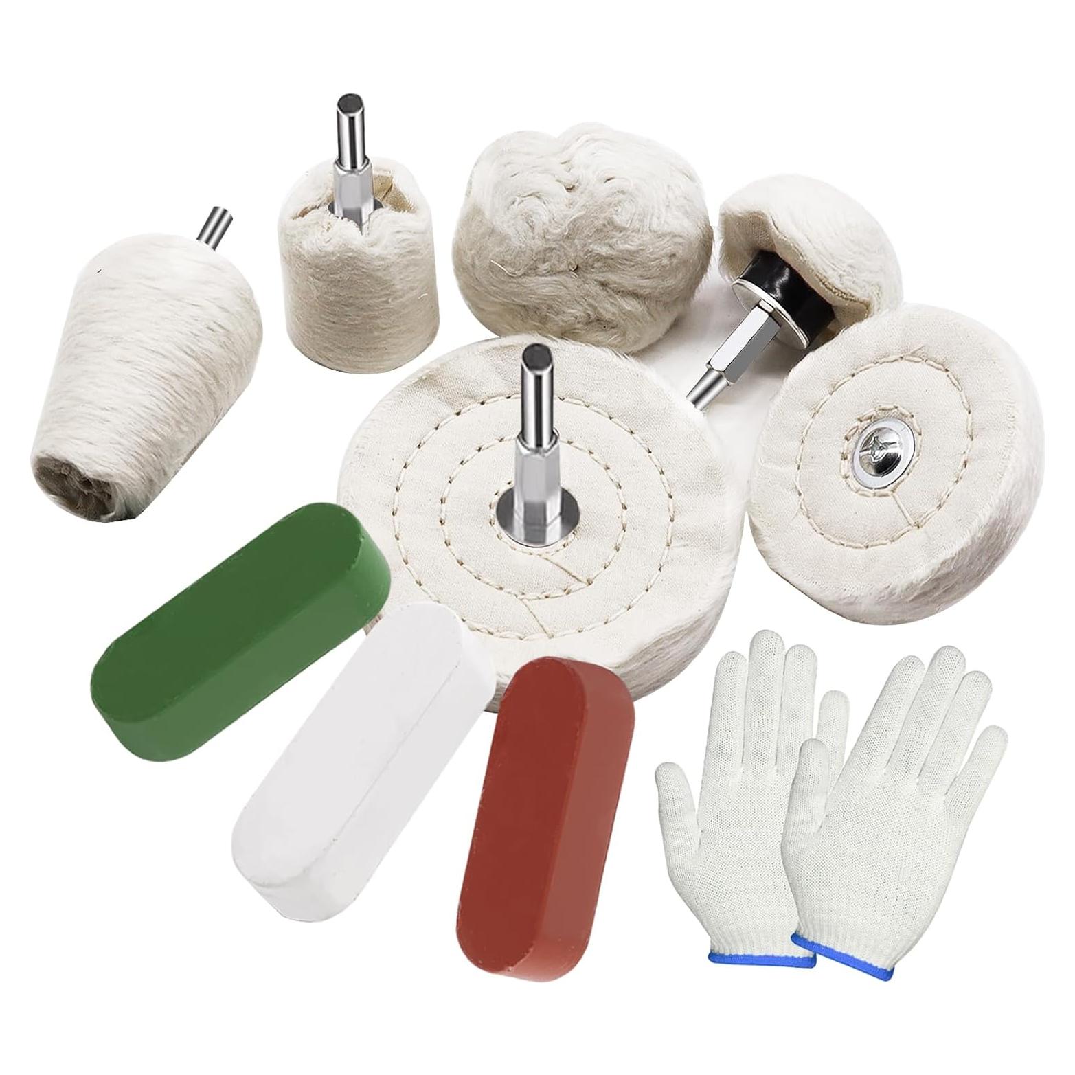 Kit de Ruedas de Pulido Tnisesm 10 Piezas para Taladro