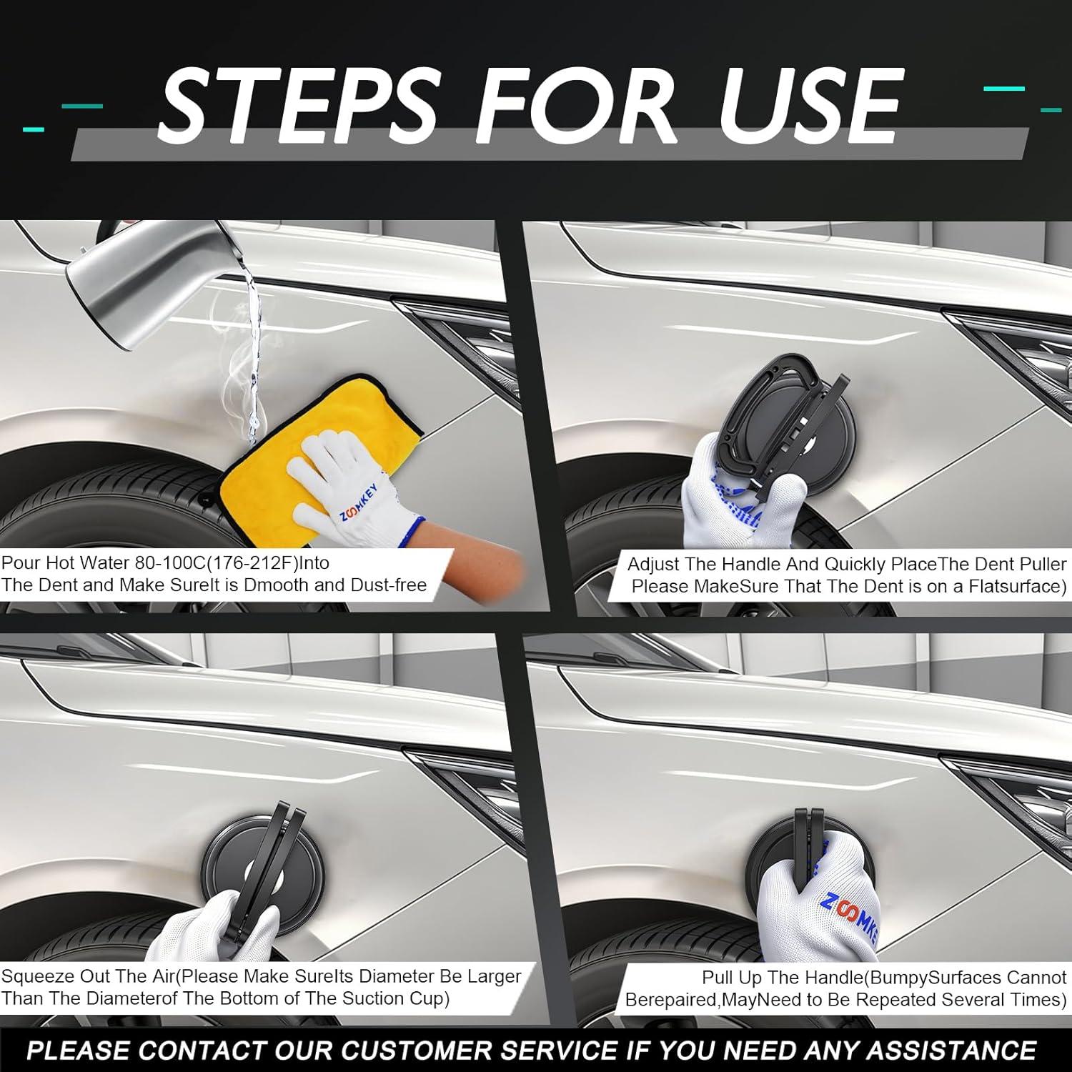 Kit de Extracción de Abolladuras ZOOMKEY 3 Piezas 388g