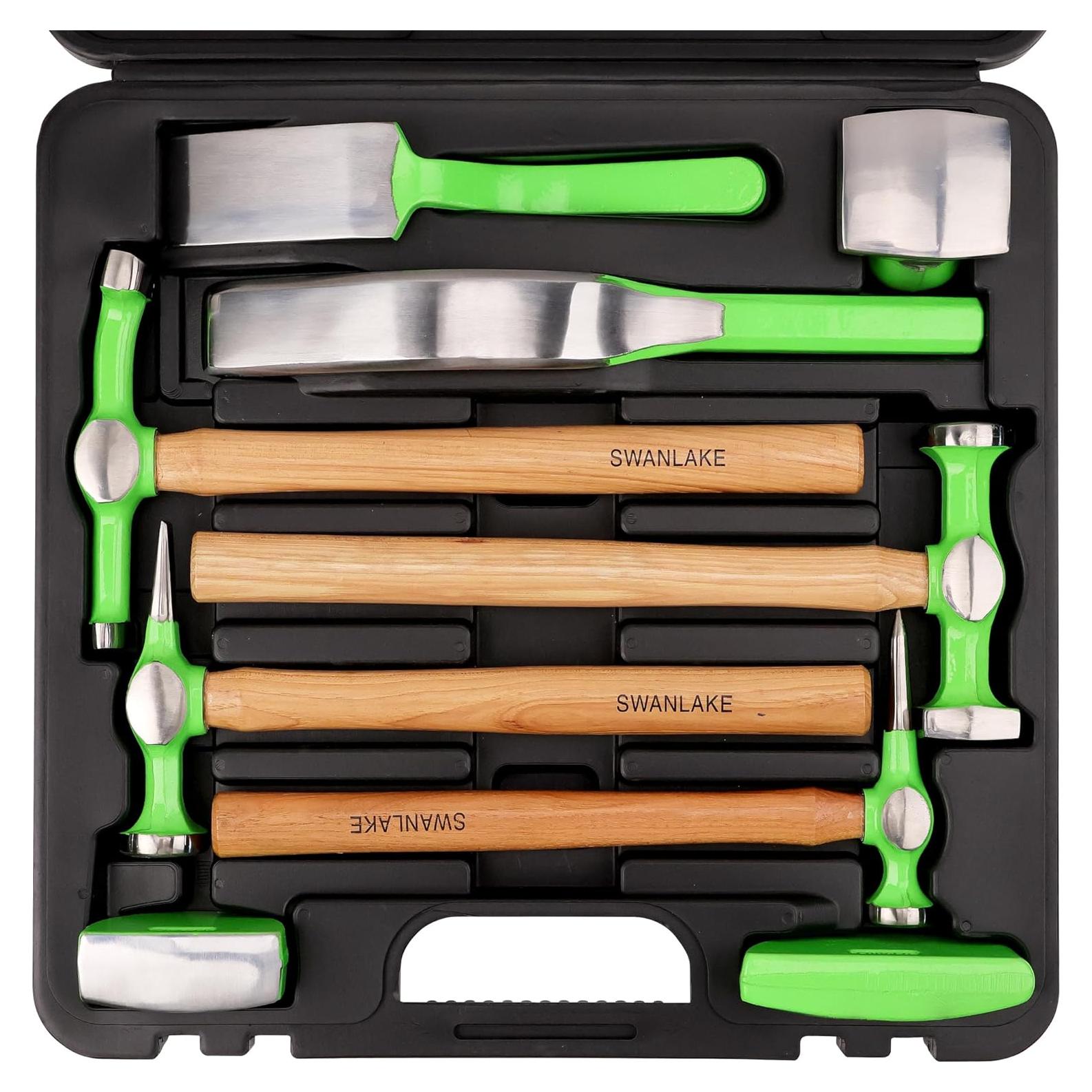 Juego de Martillo y Dolly SWANLAKE 9 Piezas para Carrocería