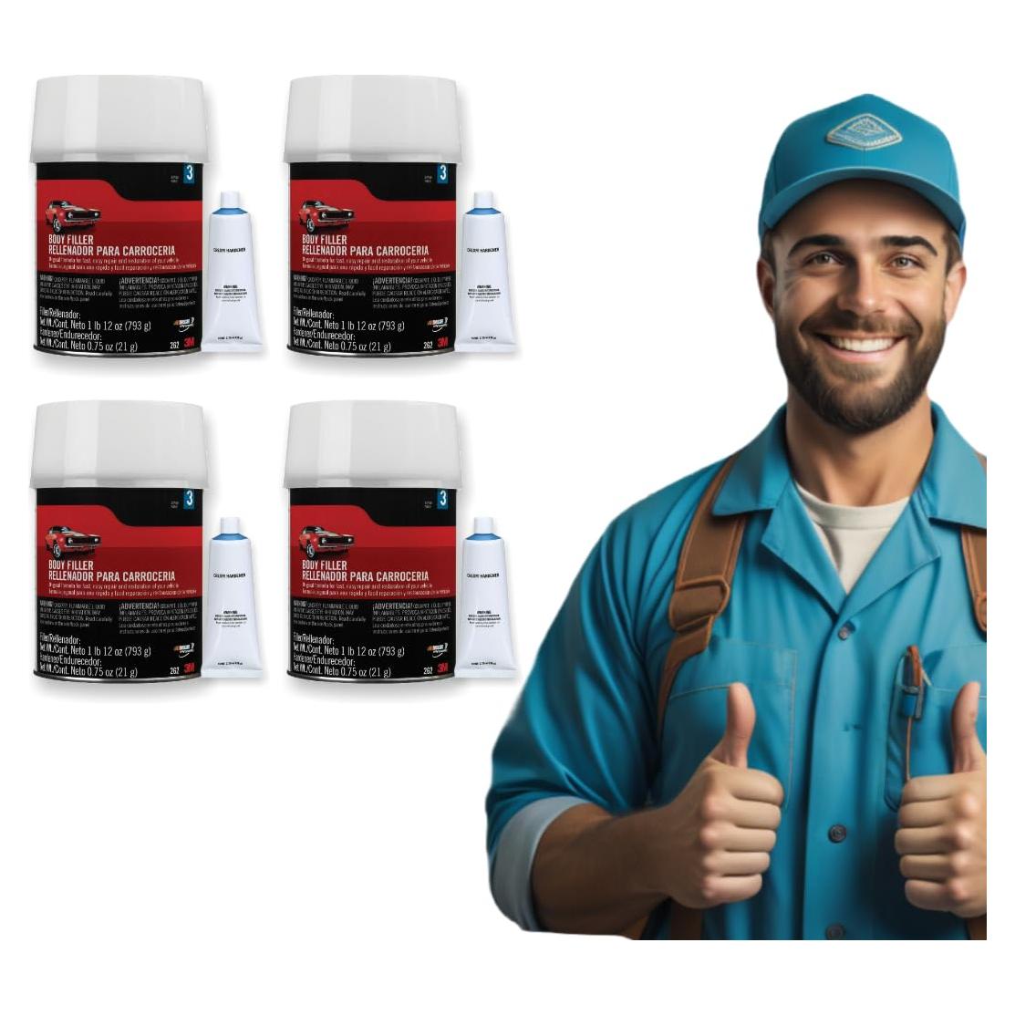 Relleno de Carrocería Bondo 262 3.78 L - Reparación Rápida Autos