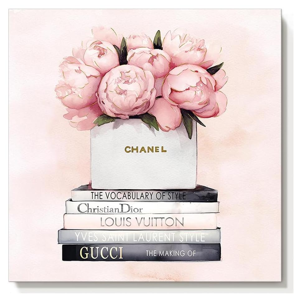 Arte de Pared Lienzo Chanel 30x30 cm Decoración Elegante