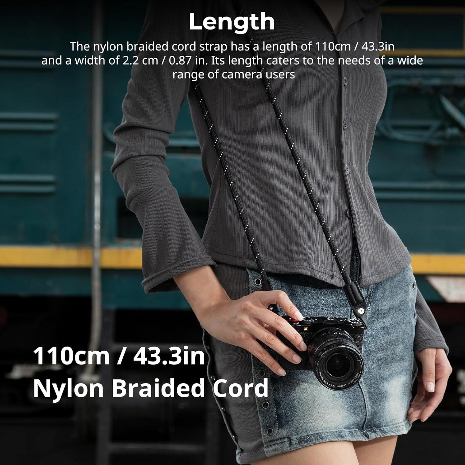 Correa de Hombro Trenzada SmallRig para Cámara Negra 110cm