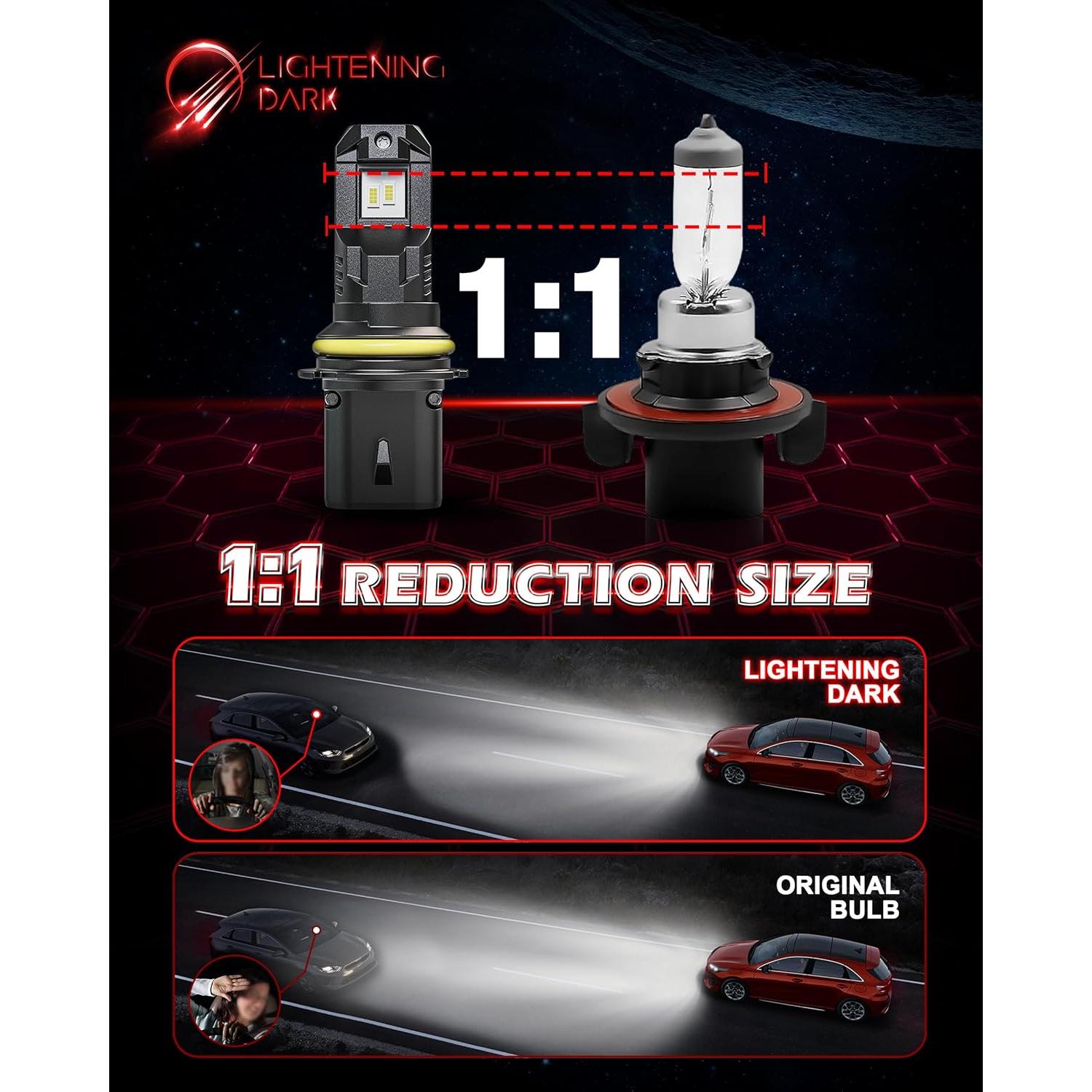 Bombilla de Niebla 9007 LIGHTENING DARK 400% Brillo IP68