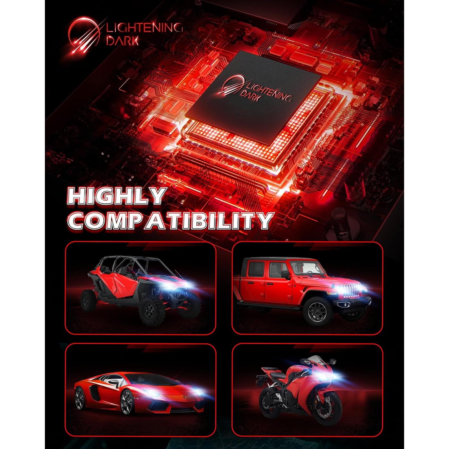 Bombilla de Niebla 9007 LIGHTENING DARK 400% Brillo IP68