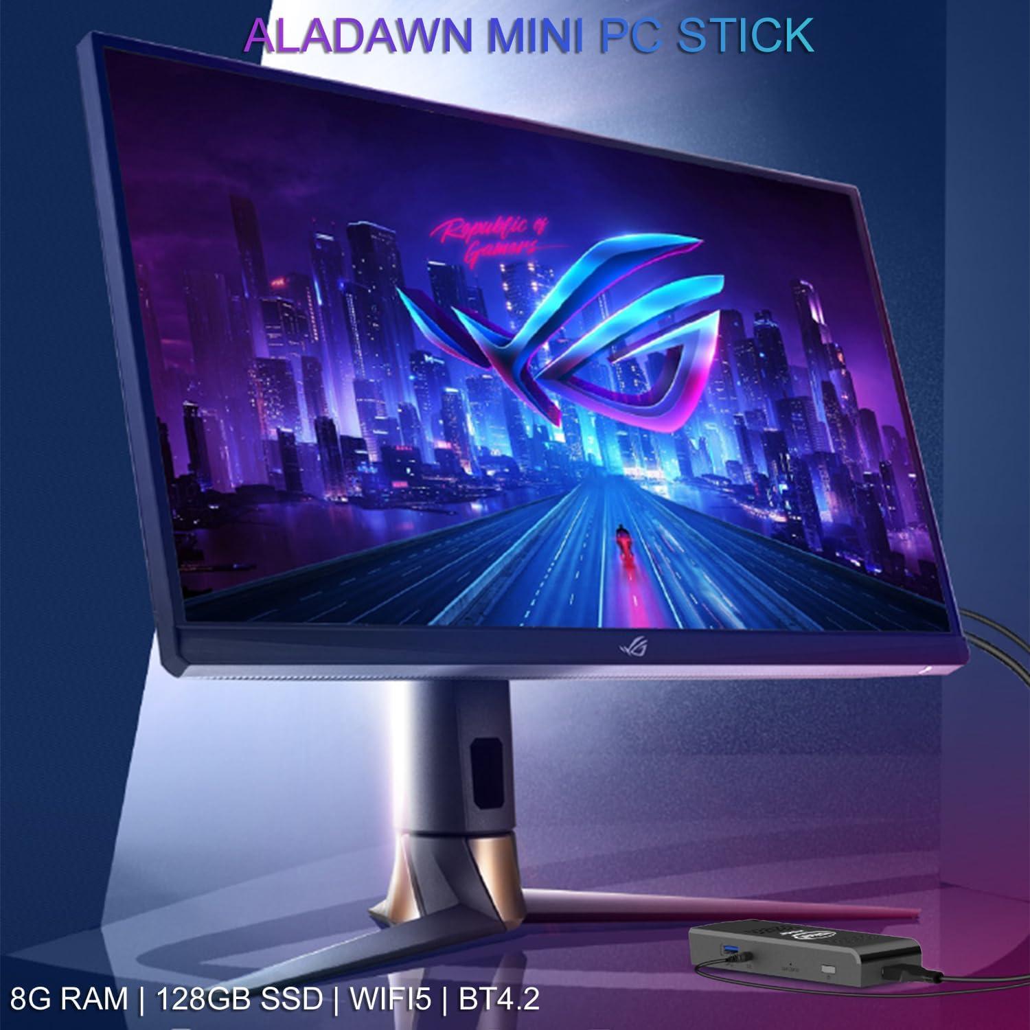 Mini PC Stick ALADAWN S7 J4125 8GB RAM 128GB SSD Windows 11 Pro