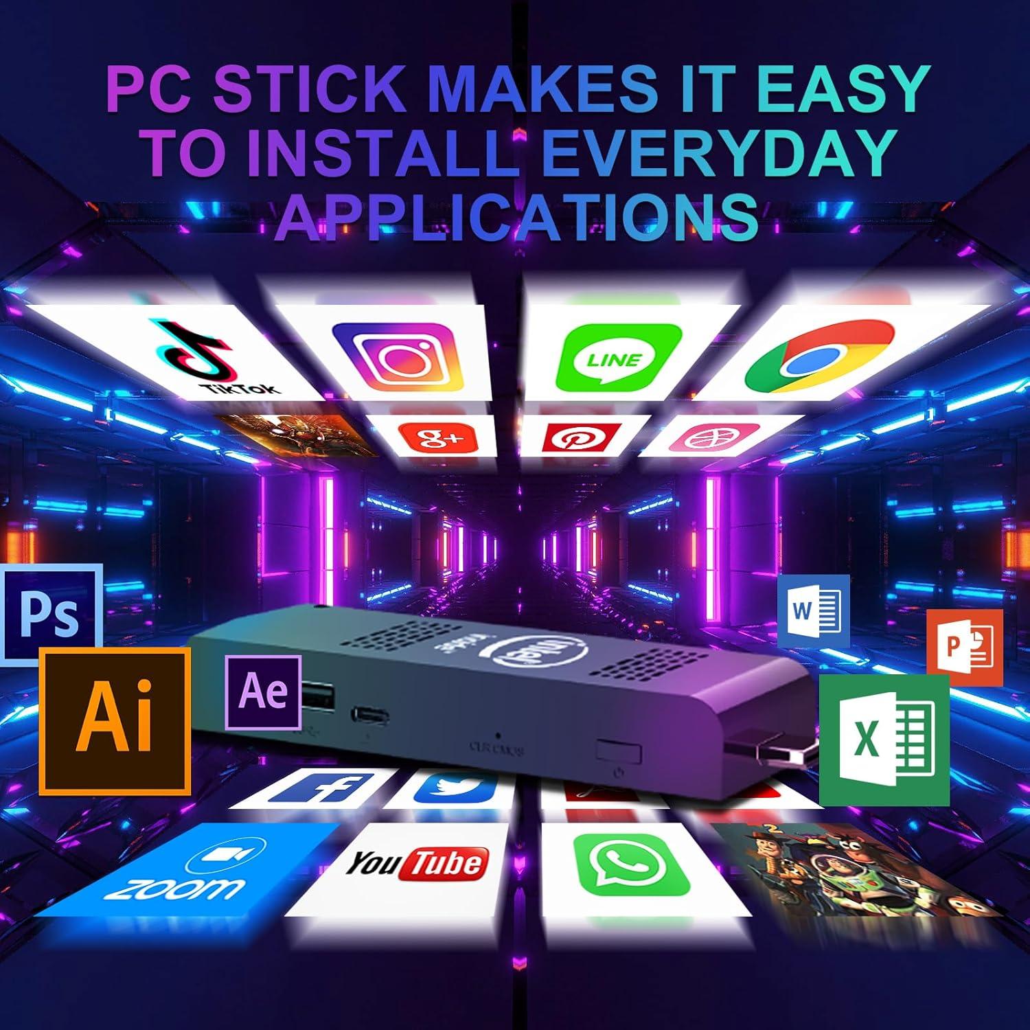 Mini PC Stick ALADAWN S7 J4125 8GB RAM 128GB SSD Windows 11 Pro