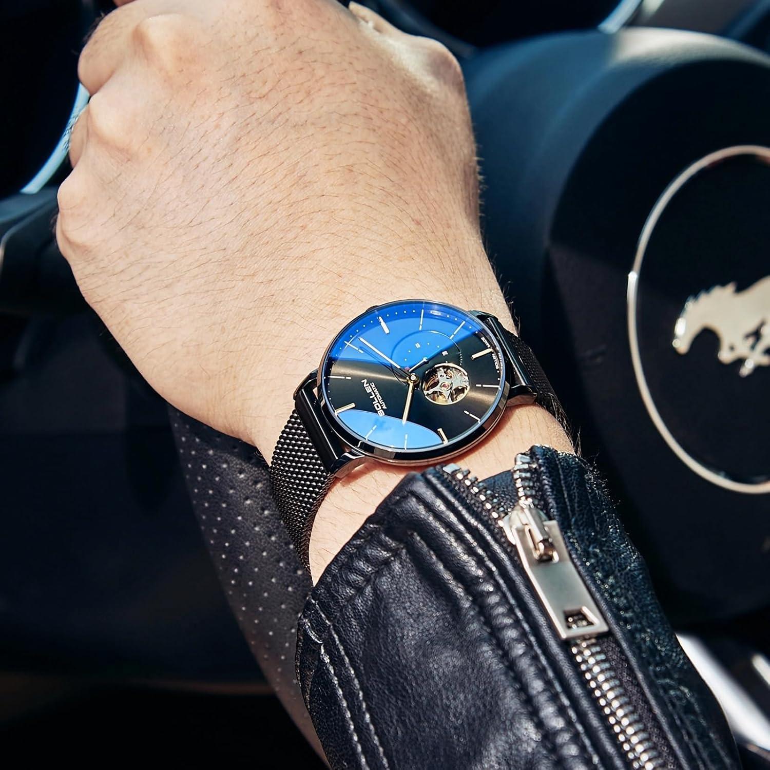 Reloj Automático SOLLEN KY305X para Hombres, 42mm, Luminiscente