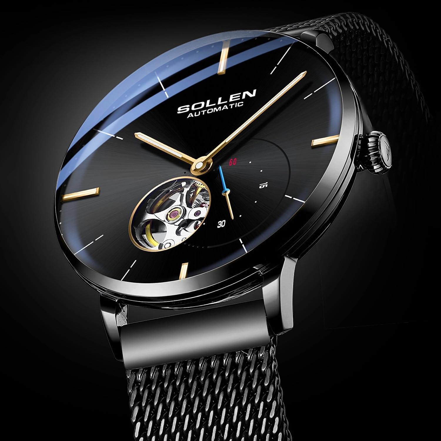 Reloj Automático SOLLEN KY305X para Hombres, 42mm, Luminiscente