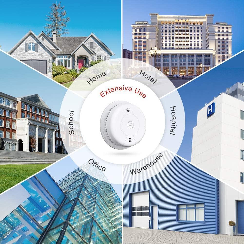 Detector de Humo y CO GLBSUNION GS886 Batería 2 en 1