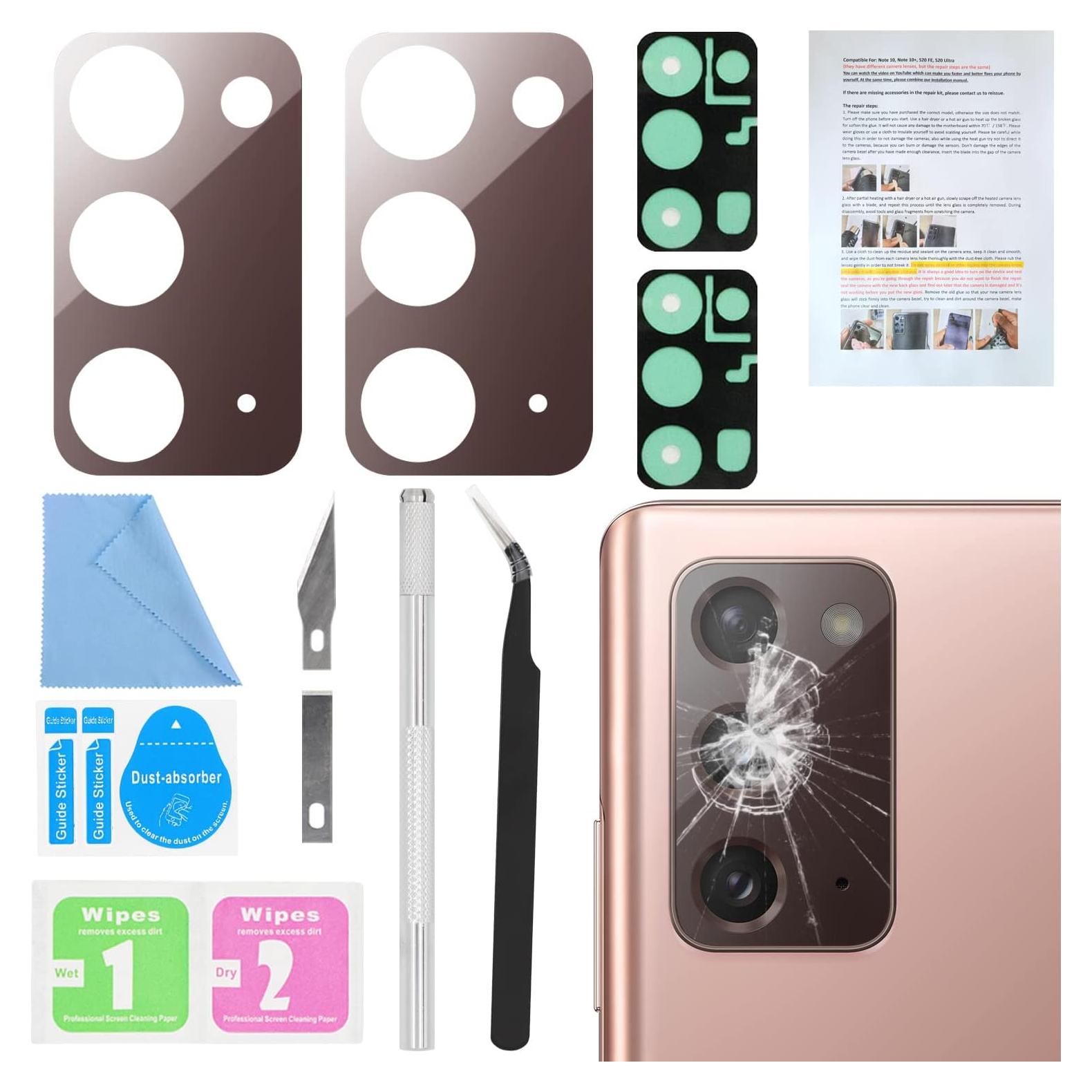 Kit Reemplazo Cristal Lente Cámara Trasera ASDAWN Galaxy Note 20