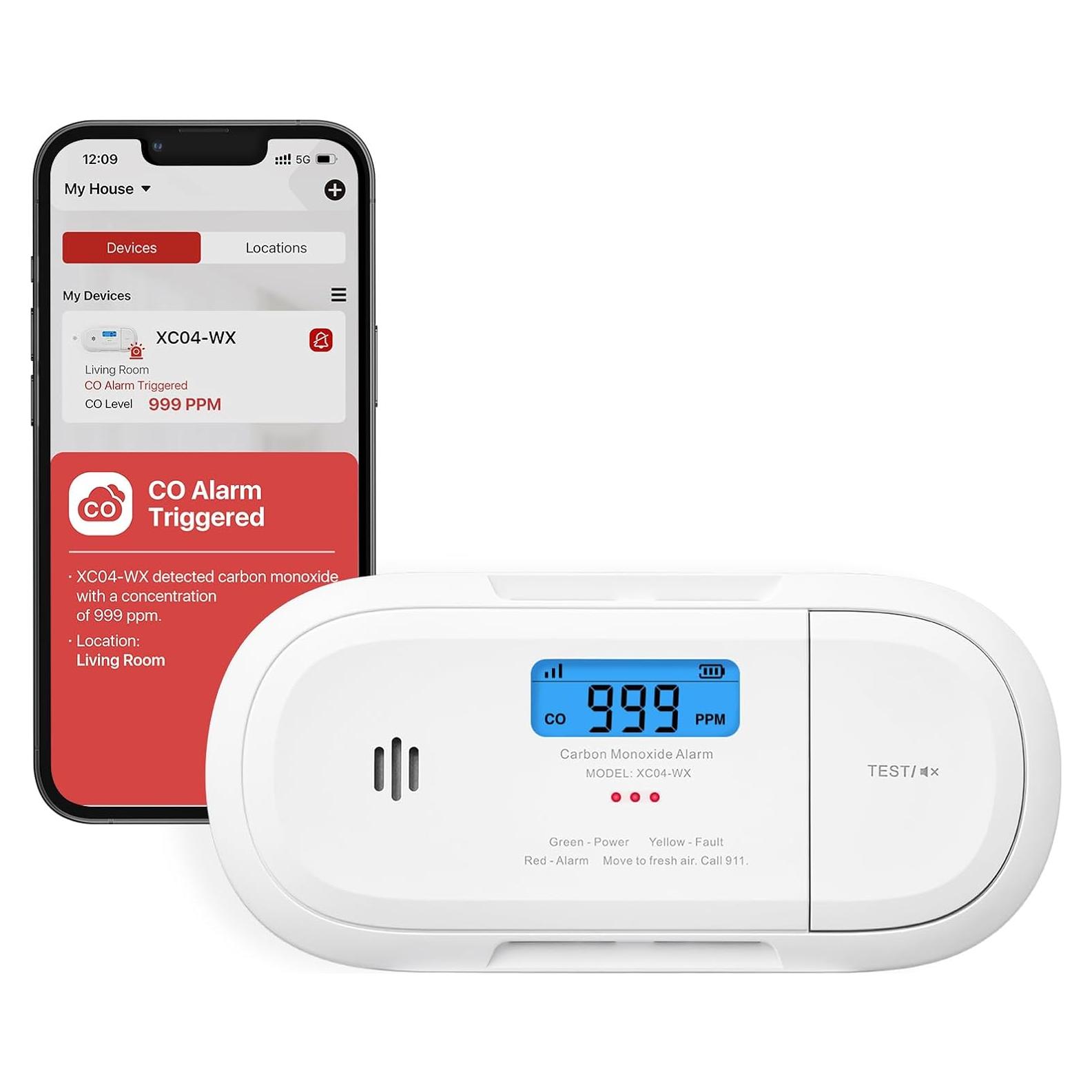 Detector de Monóxido de Carbono X-Sense XC04-WX Wi-Fi