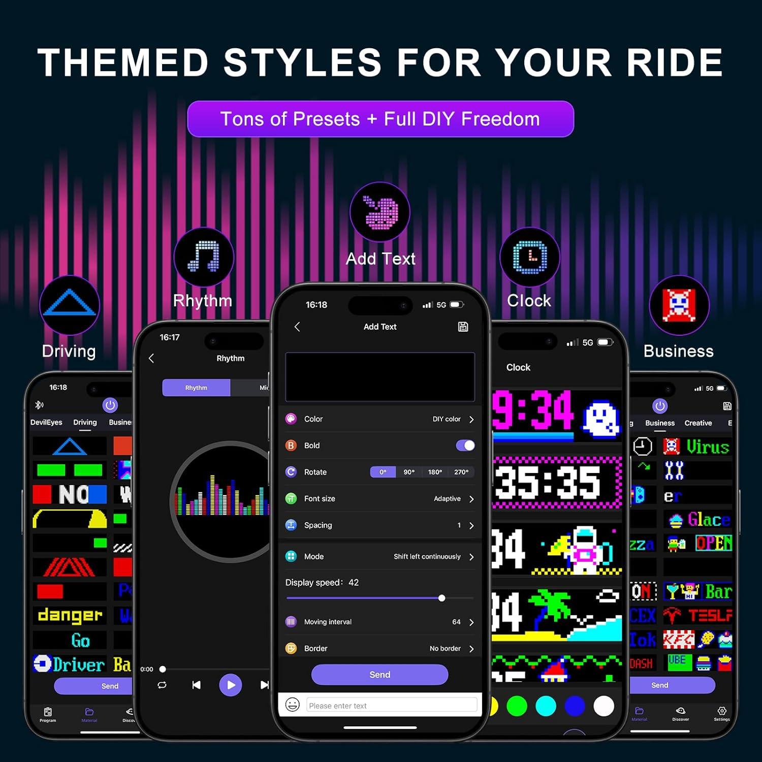 Ojos LED para Parabrisas Fussion - Paquete de 2, Luz Animada
