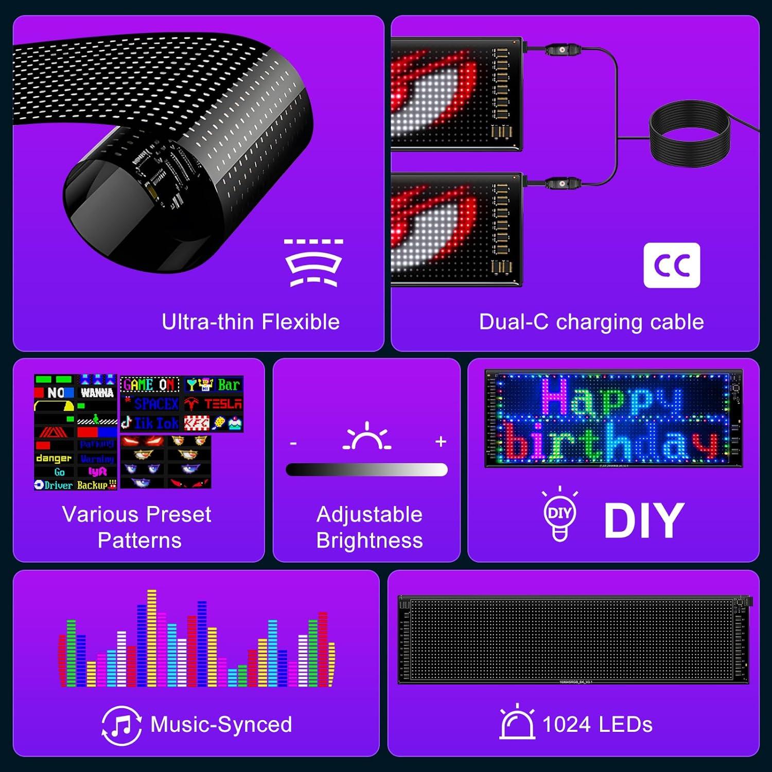 Ojos LED para Parabrisas Fussion - Paquete de 2, Luz Animada