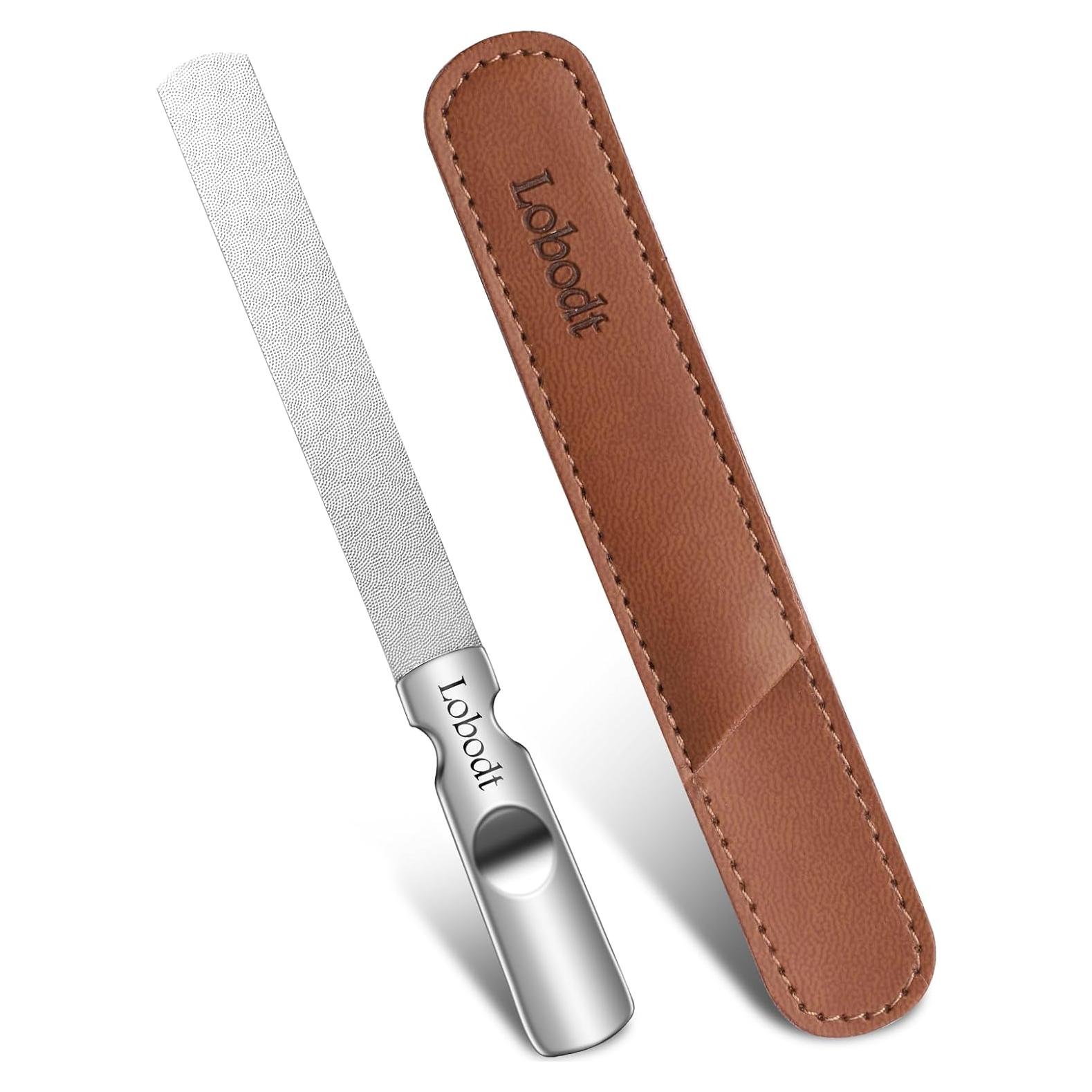 Lima de Uñas de Acero Inoxidable Doble Cara Lobodt 12cm