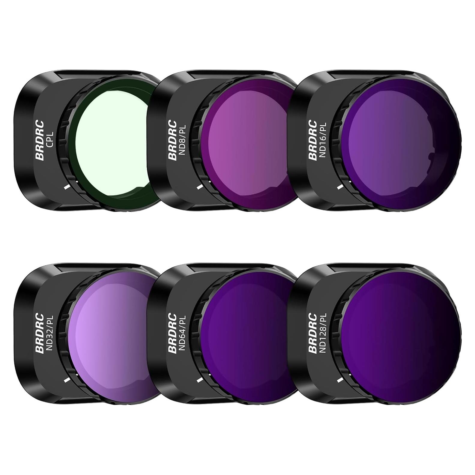 Juego de Filtros BRDRC para DJI Mini 4 Pro - 6 Paquete CPL y ND