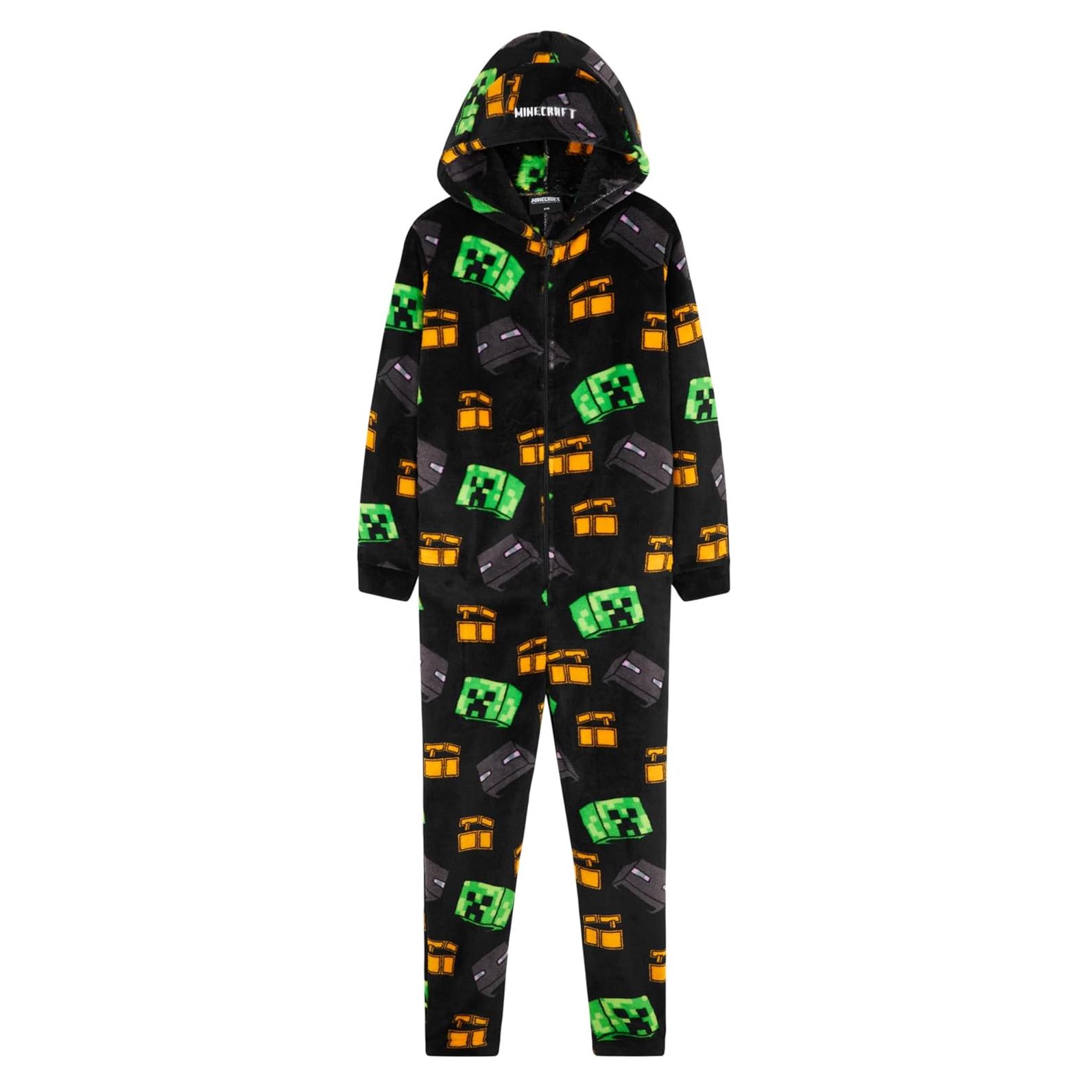 Pijama de una pieza Minecraft para niños 9-10 años - Forro polar