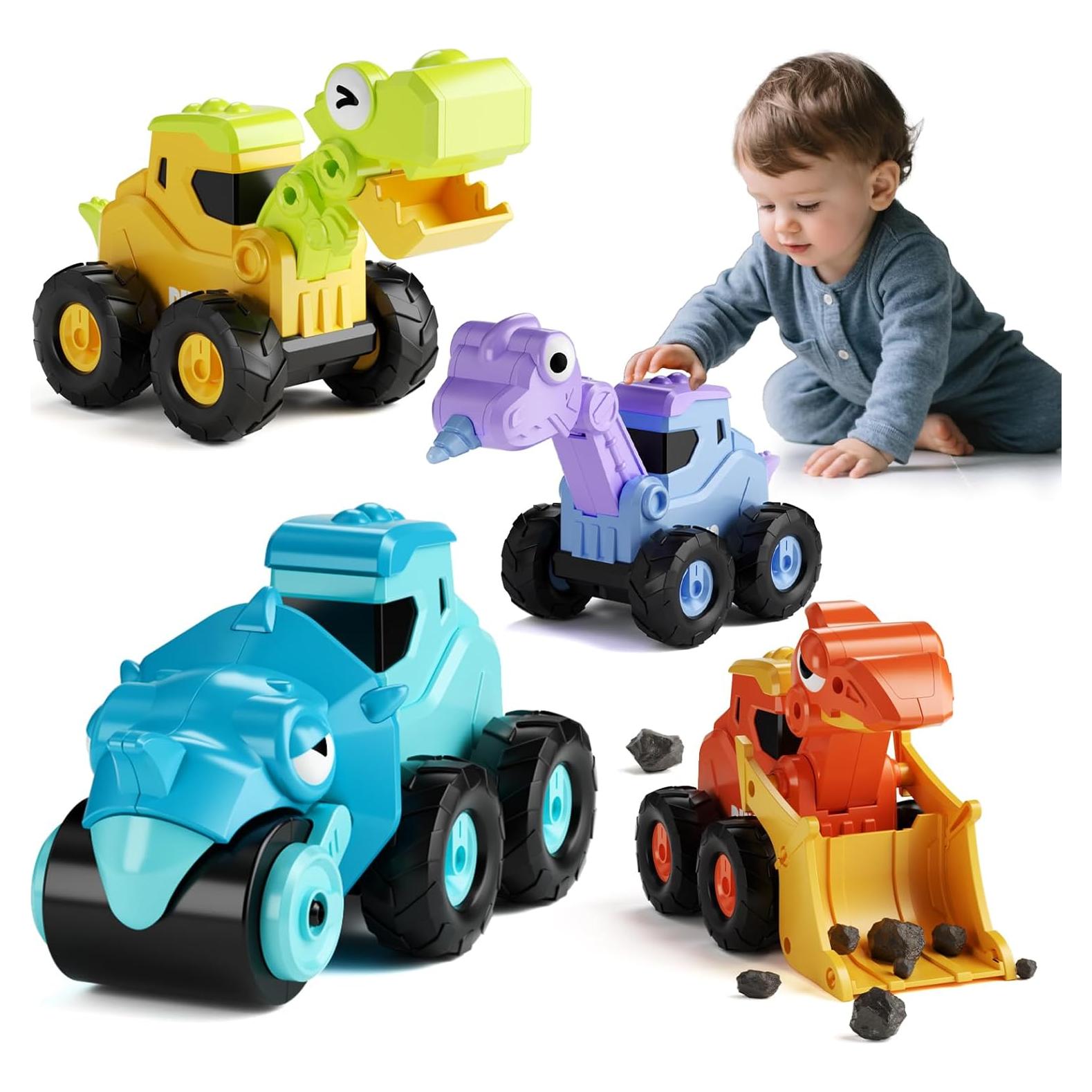 Juguete Camión de Construcción Dinosaurio Dimoarch 4 Vehículos