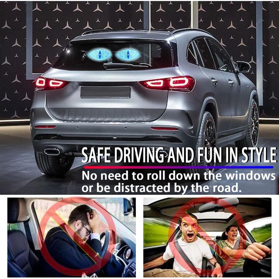 Luces Ojos Diablo LED GKKBUFF Azul Hielo 12 Modos para Autos