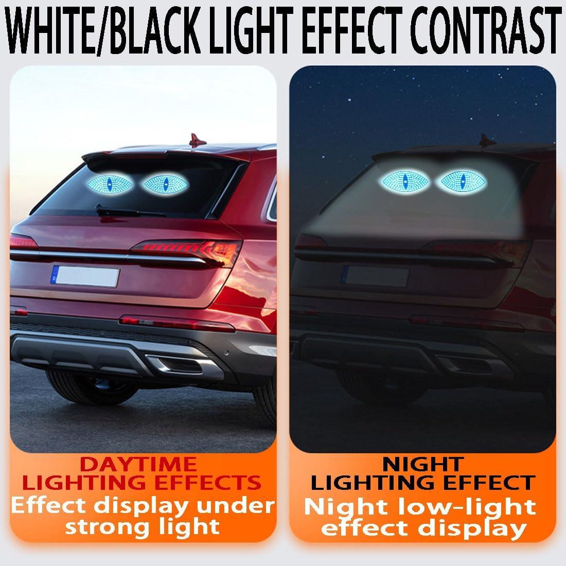 Luces Ojos Diablo LED GKKBUFF Azul Hielo 12 Modos para Autos