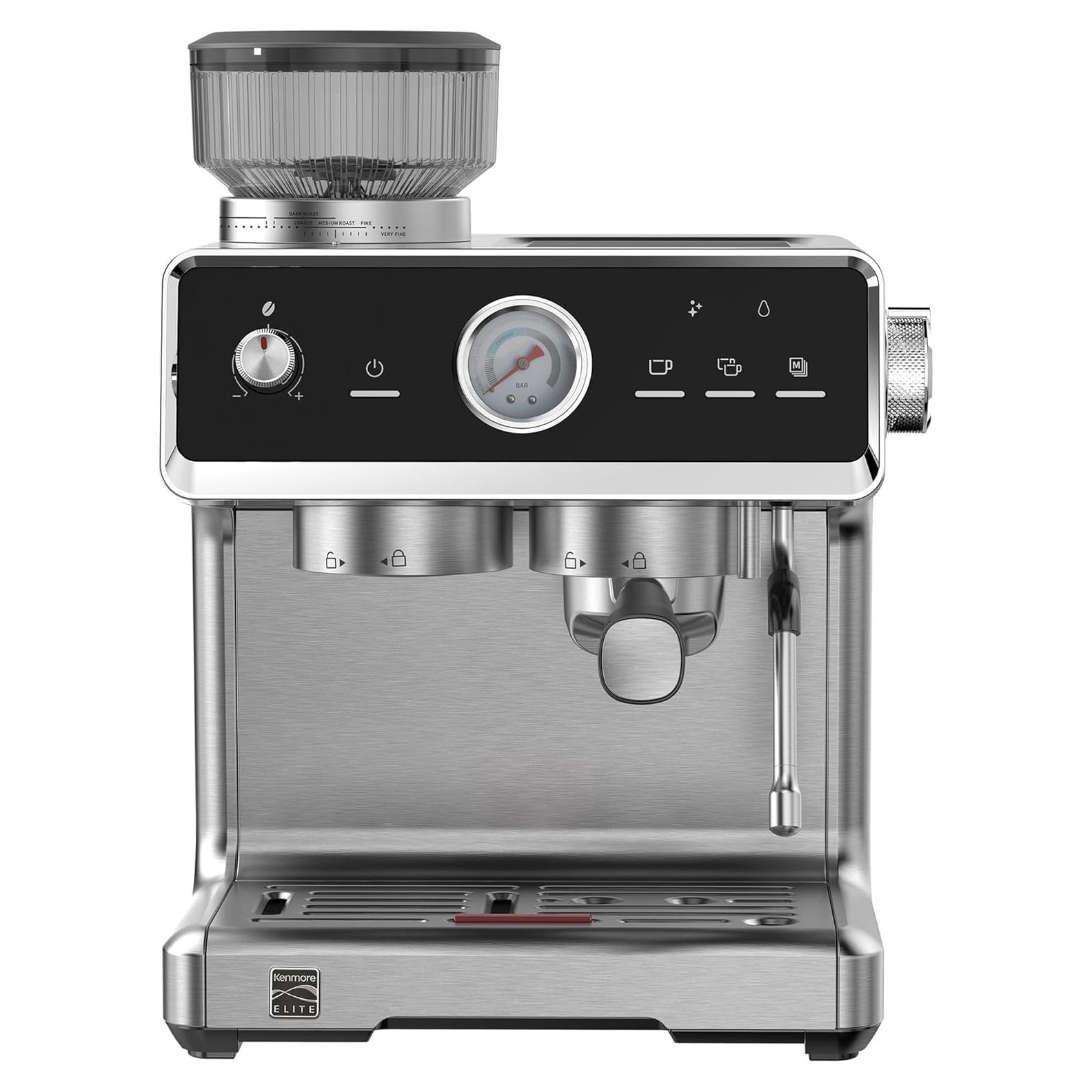 Máquina de Espresso Kenmore Elite con Molinillo y Tamper Automático