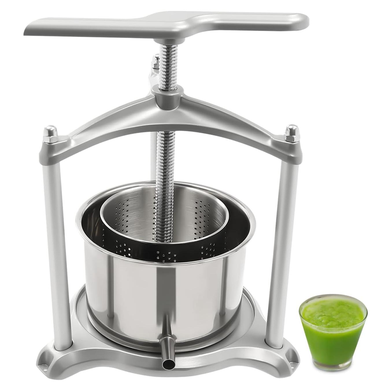 Prensa de Vino Manual HinLIaDa 3L Acero Inoxidable