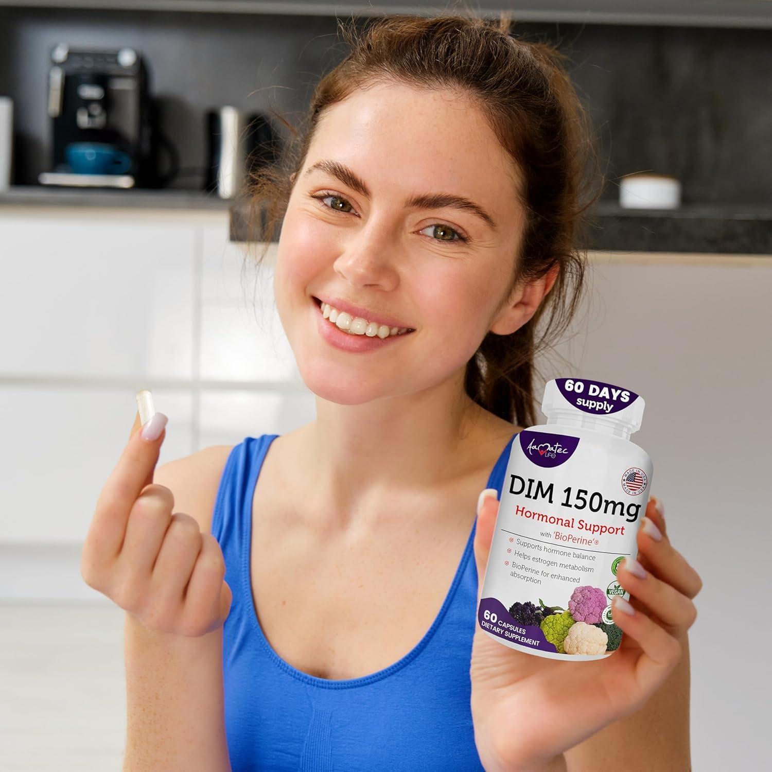 Suplemento Estrogénico DIM Amate Life 150mg 60 Cápsulas