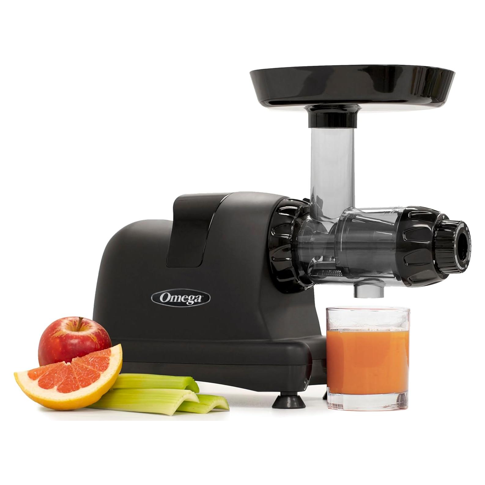 Exprimidor de Prensa Fría Omega J8006HDBLK 200W Negro