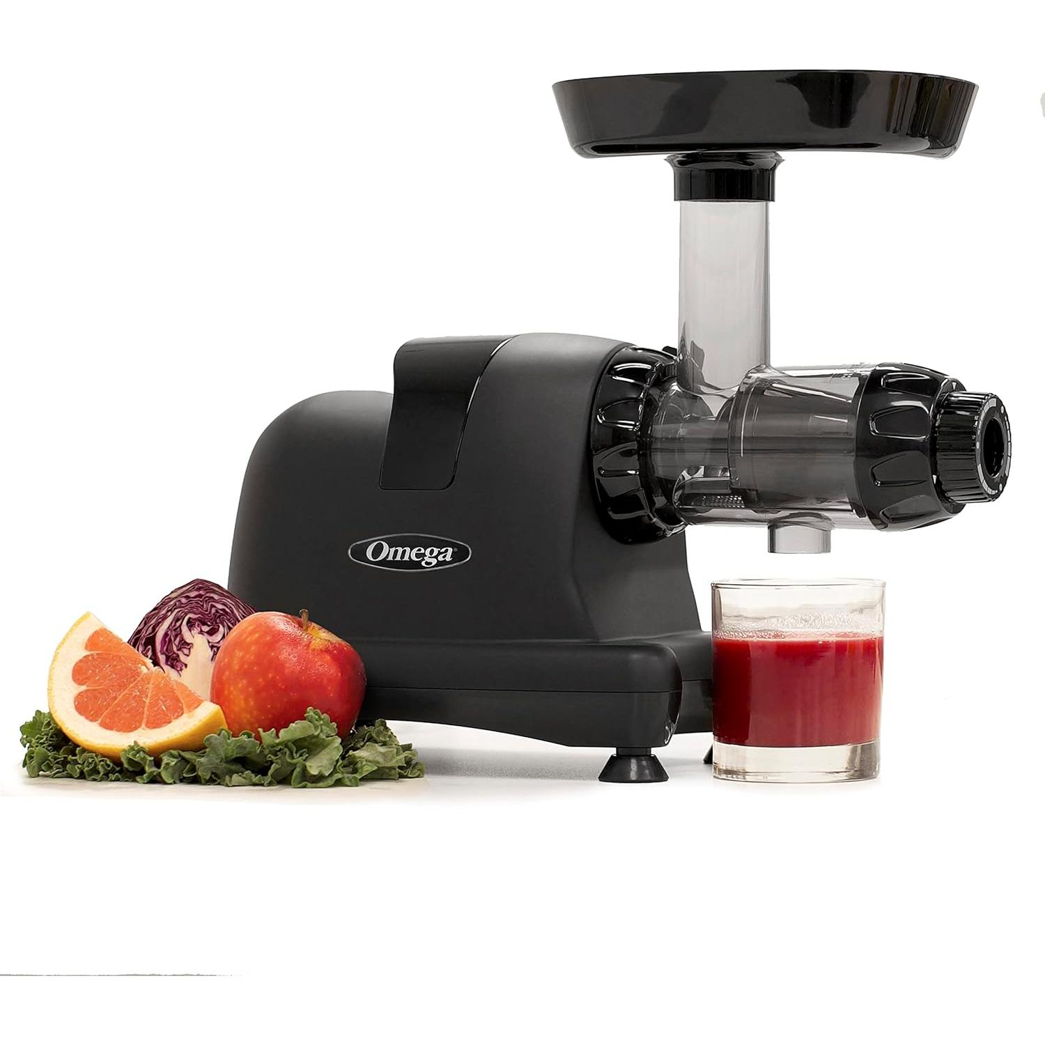 Exprimidor de Prensa Fría Omega J8006HDBLK 200W Negro