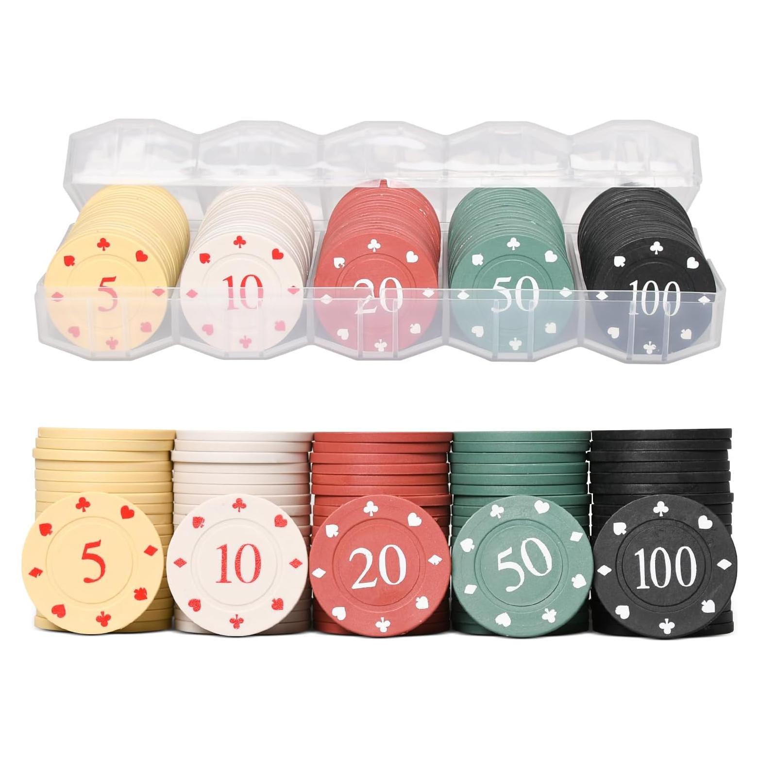 Juego de Fichas de Póker WAONIQ 100 PCS 35 mm Colores