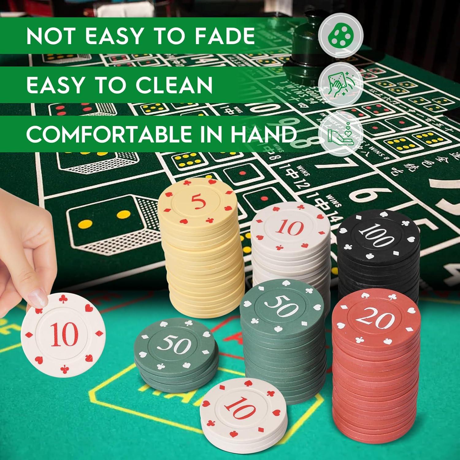 Juego de Fichas de Póker WAONIQ 100 PCS 35 mm Colores