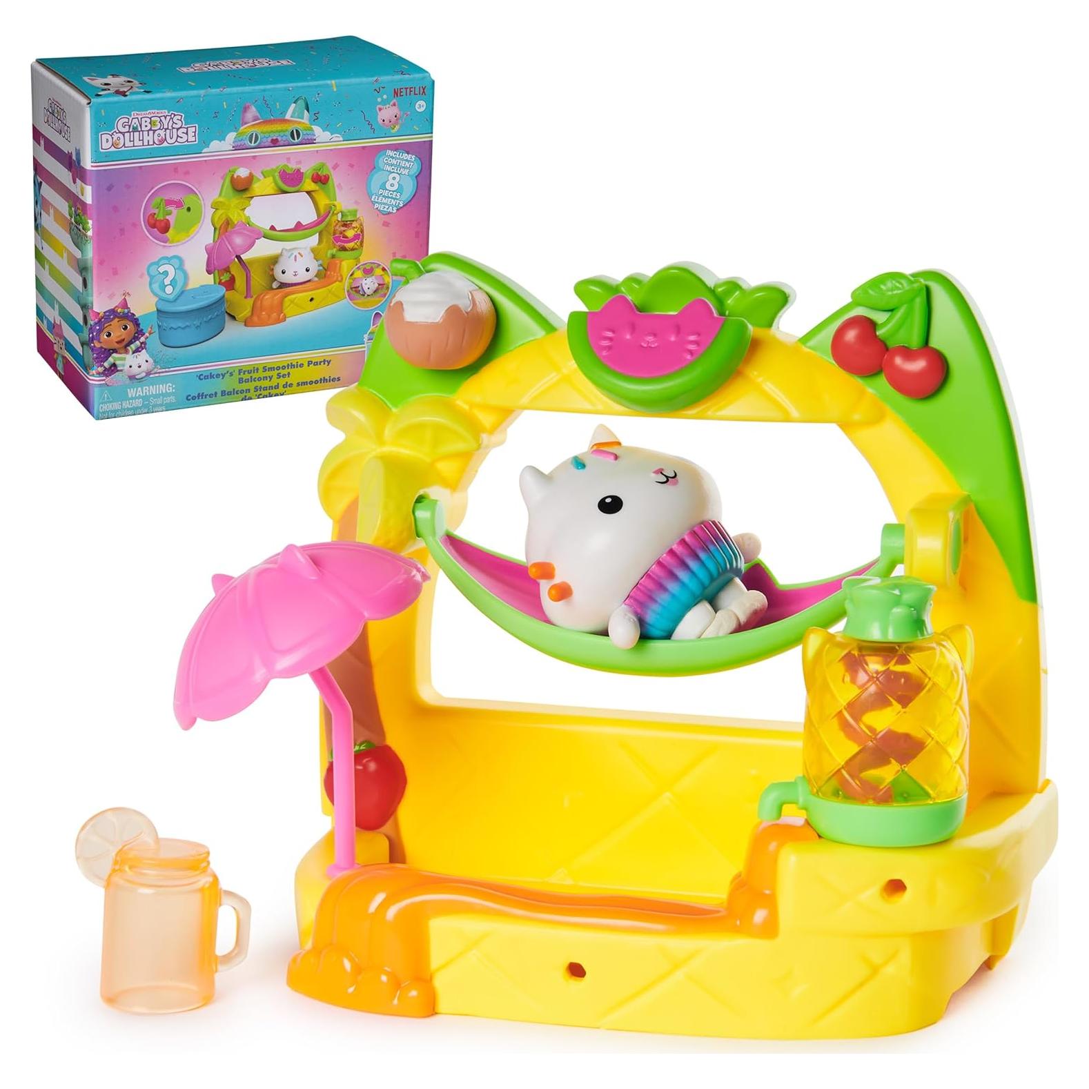 Set de Juego Casa de Muñecas Gabby Balcón Cakey 8 Piezas