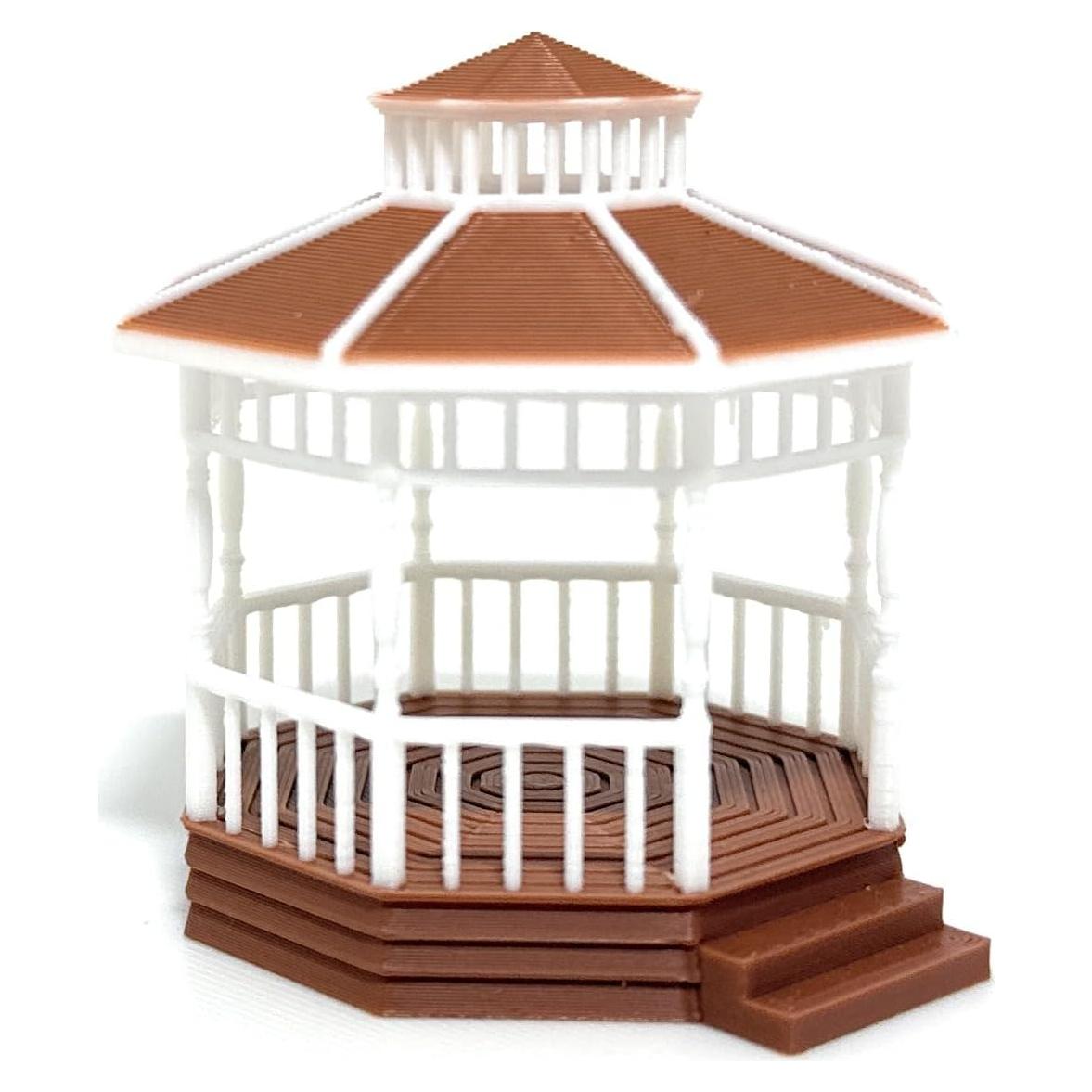 Gazebo en Miniatura HO 1:87 Marrón/Blanco - Miles of Smiles