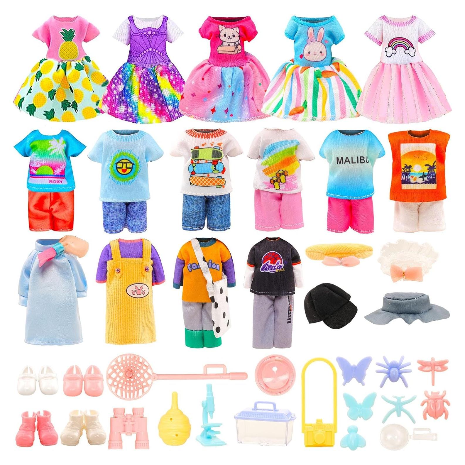 Conjunto de Ropa y Accesorios para Muñeca 29 Pcs HONLAELLA