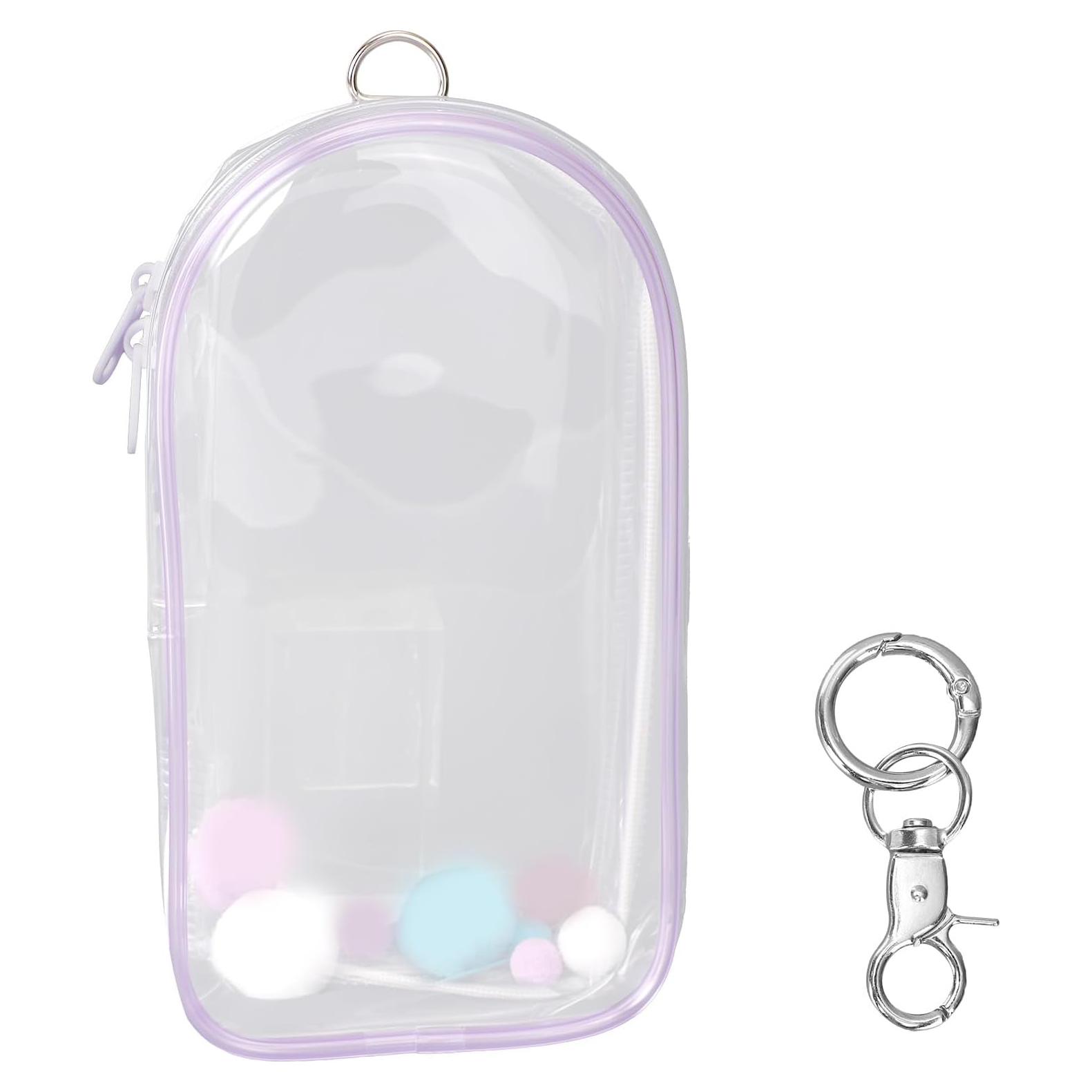 Bolsa de exhibición clara Tinoaly para muñecas Morado 19.5x10.5cm