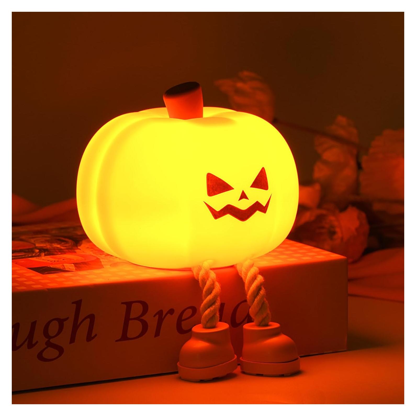 Luz Nocturna de Calabaza Dylviw LED Táctil Recargable 3 Niveles