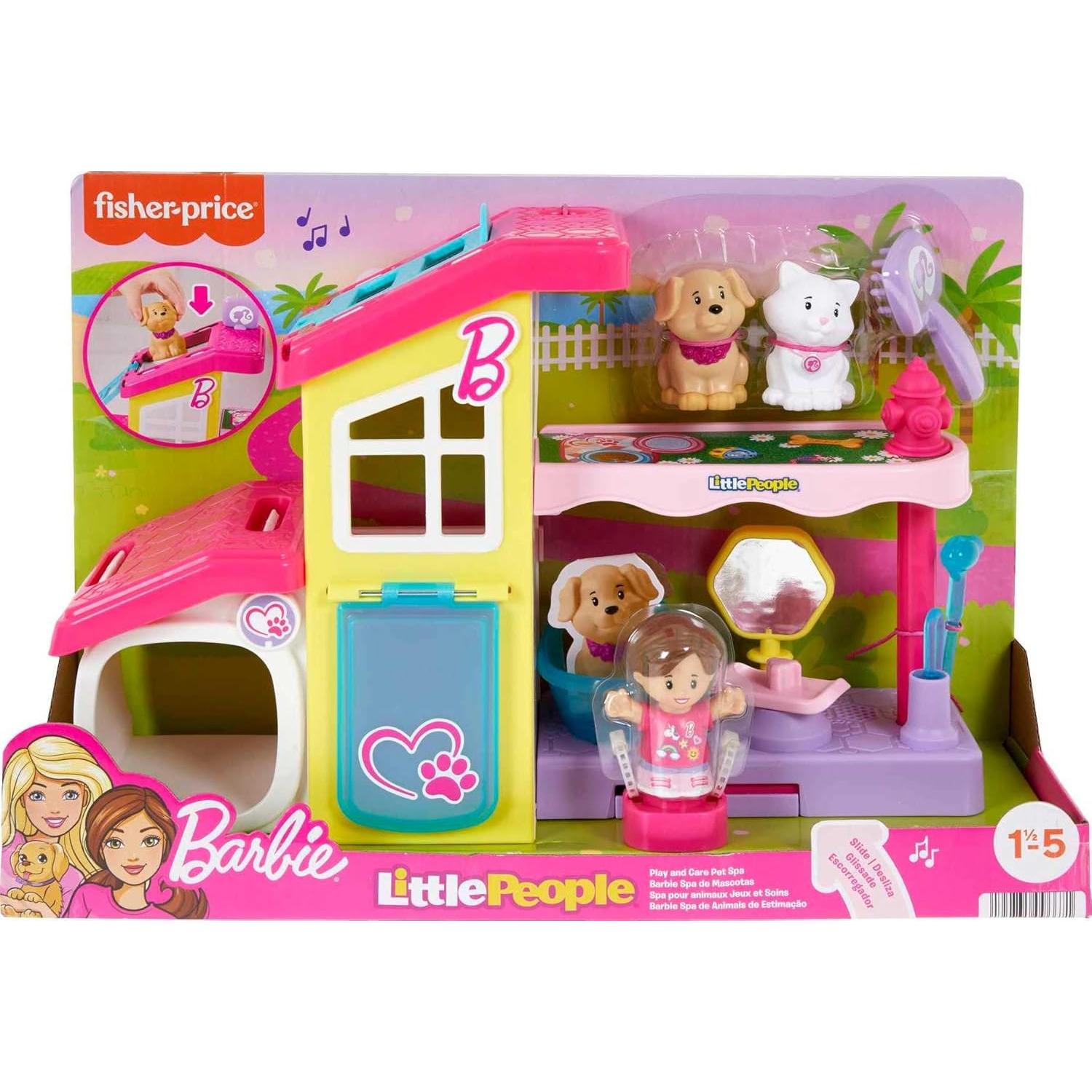 Fisher-Price Little People Spa de Mascotas Barbie 2 Pisos