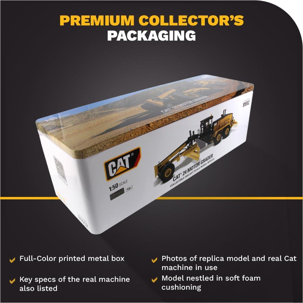 Motoniveladora Caterpillar 24 Diecast Masters 1:50 Detalles Realistas